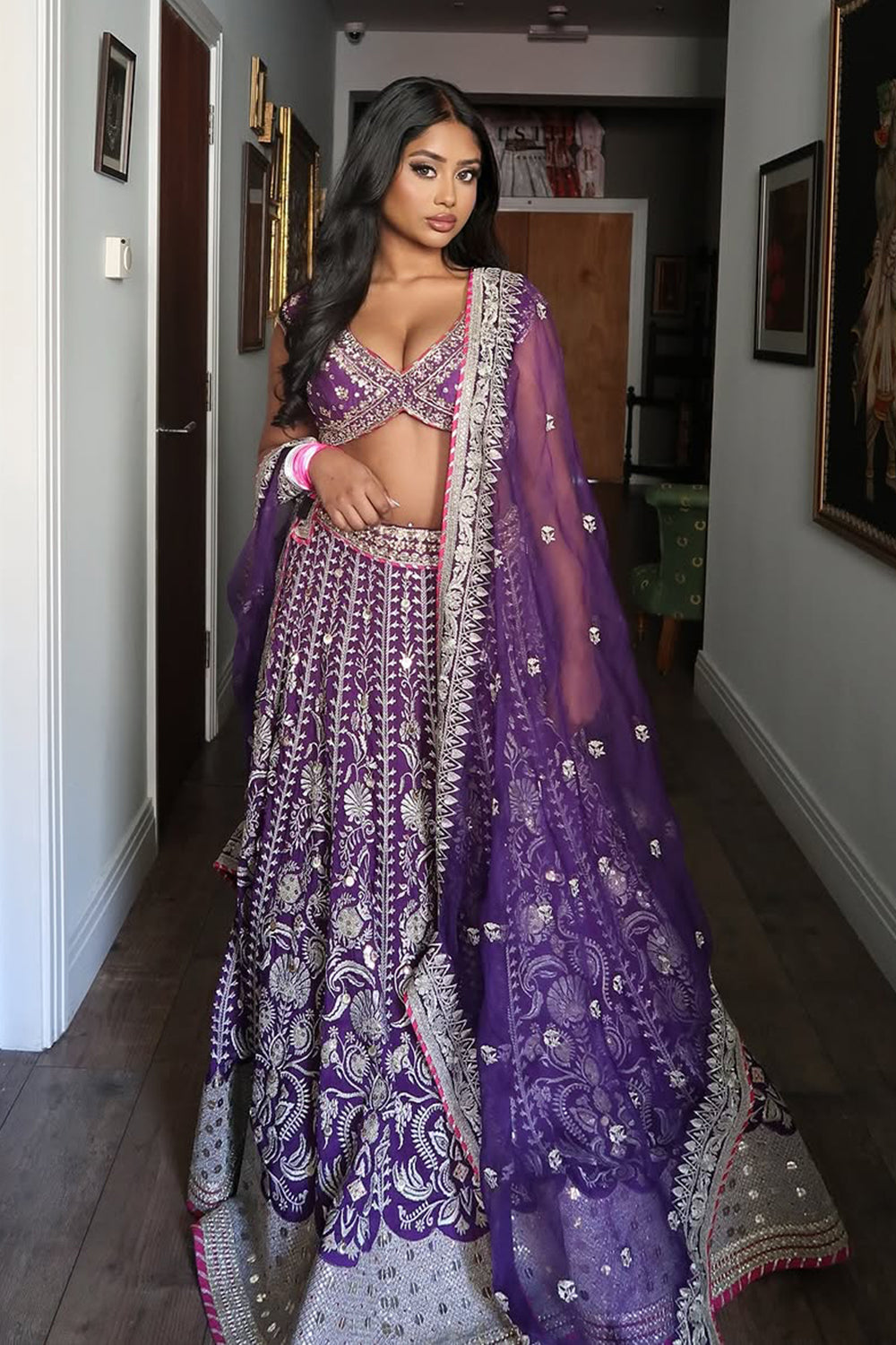 Yakshinee In Golconda Sacchi Lehenga Set