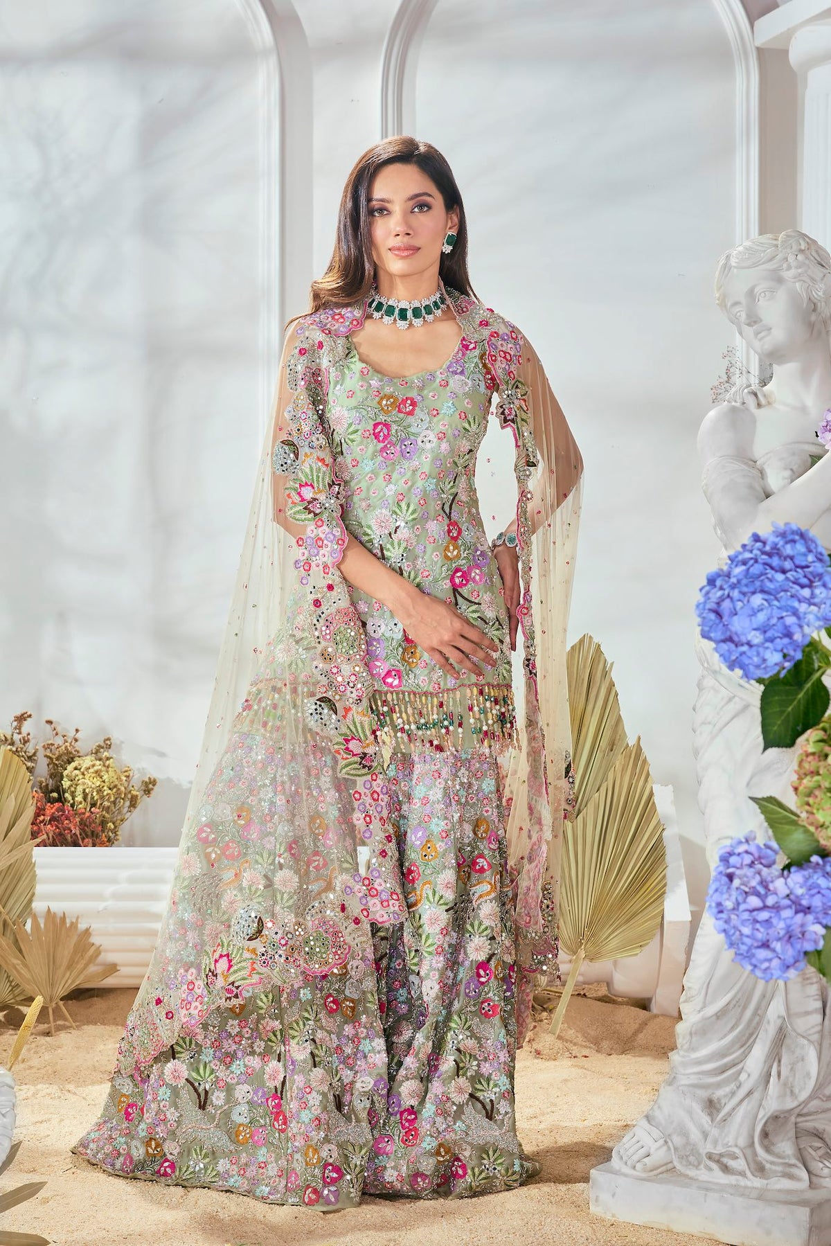 MULTI COLORED GHARARA