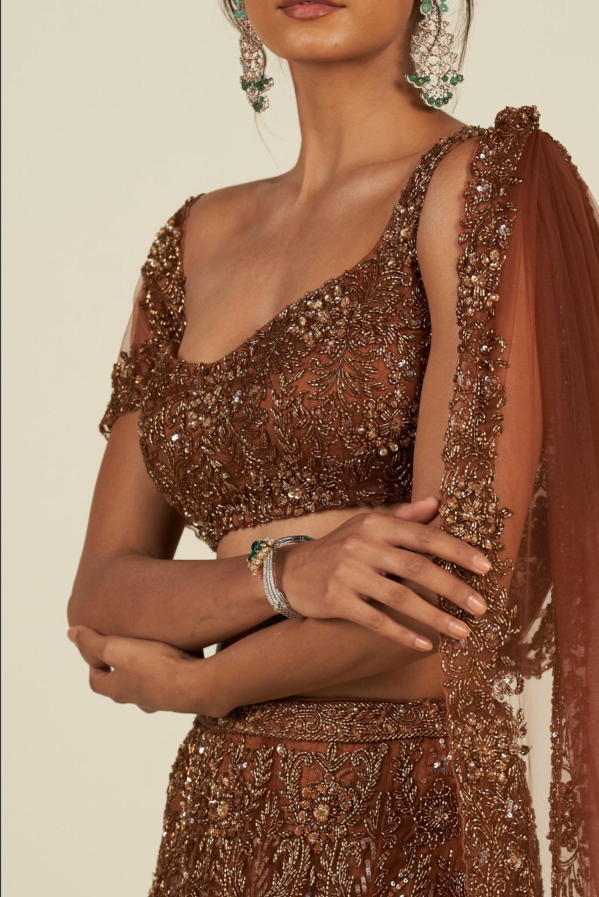 RUST BROWN SAREE