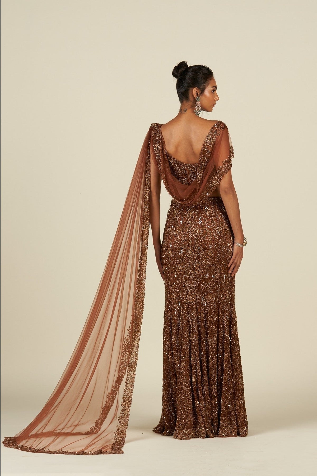 RUST BROWN SAREE