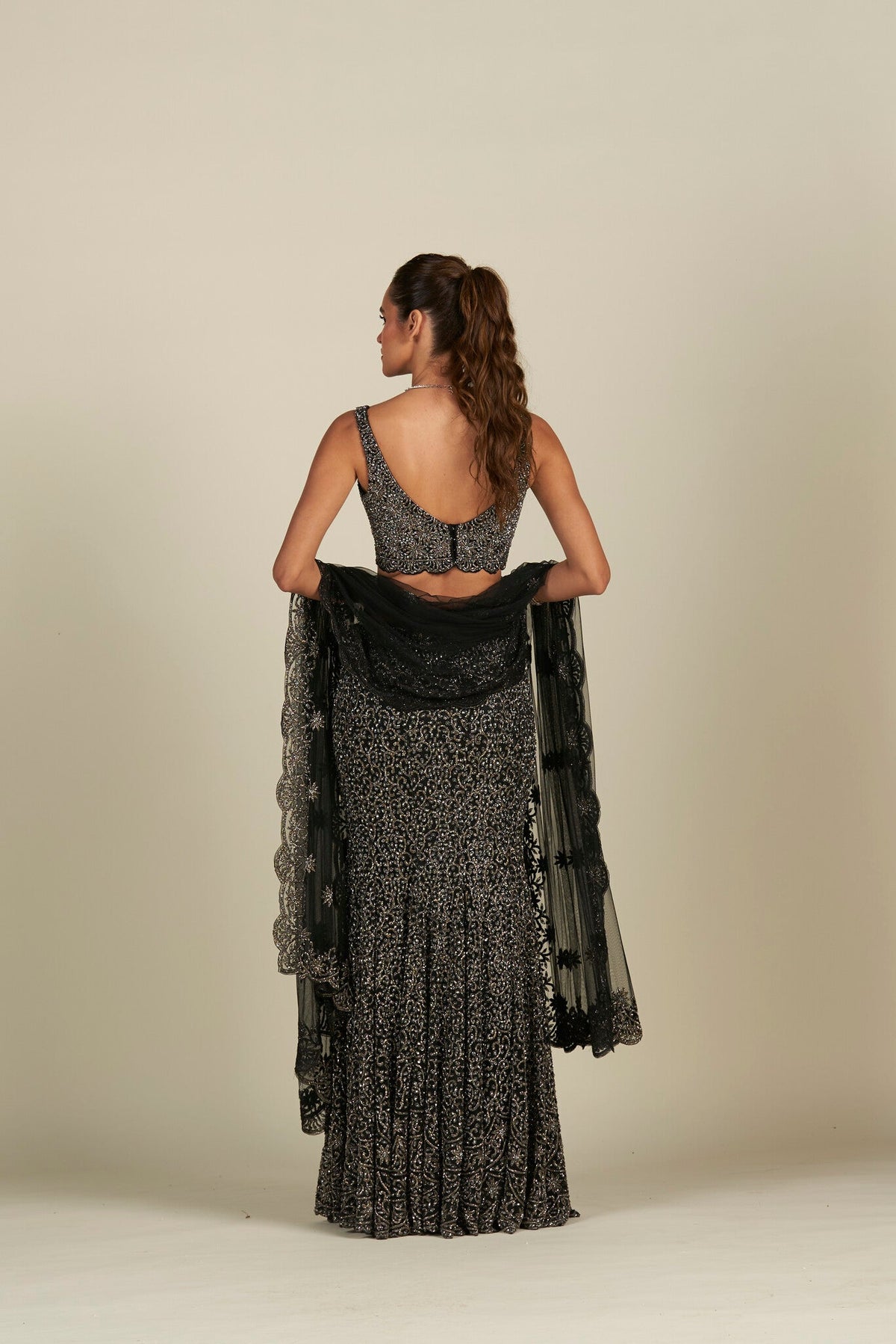 BLACK SKIRT SET