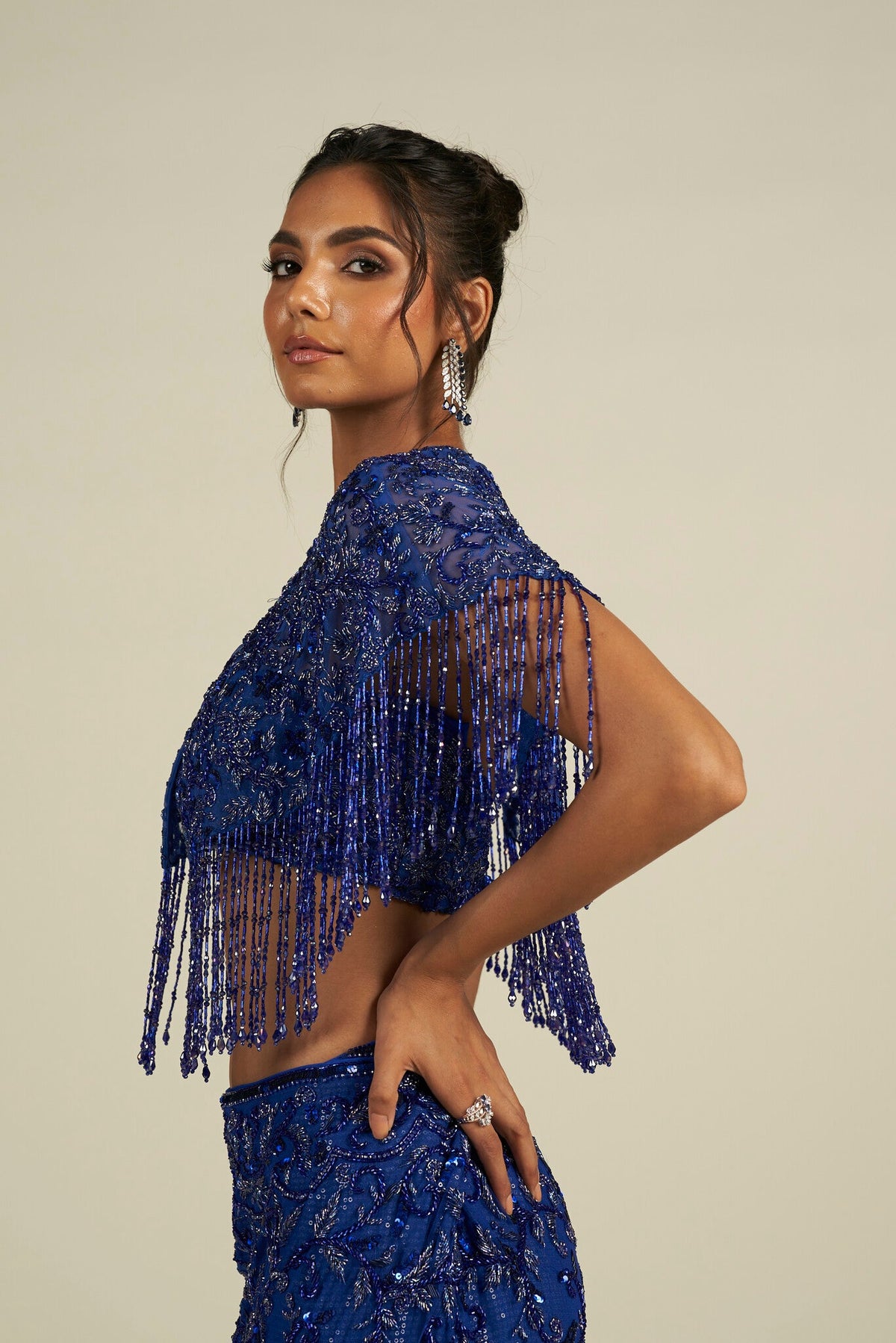 ELECTRIC BLUE SKIRT SET
