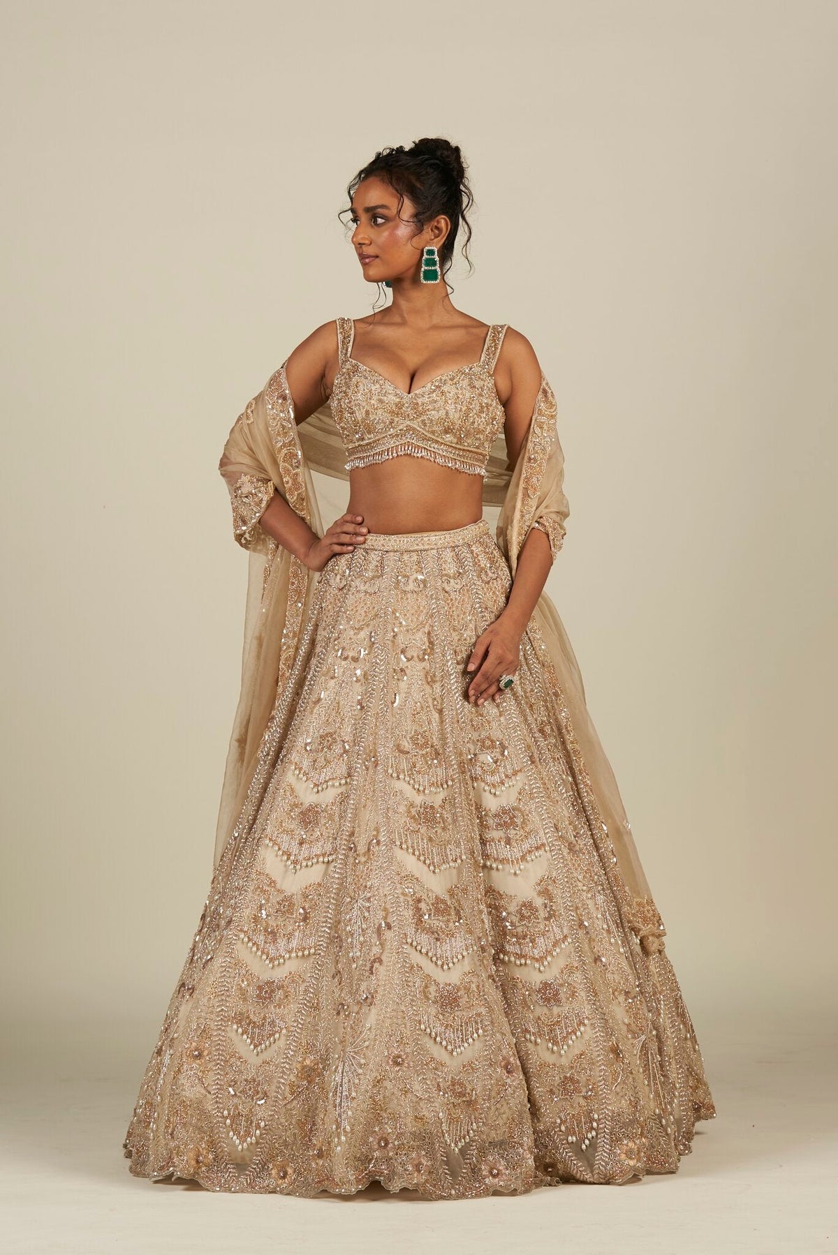 IVORY GOLD LEHENGA