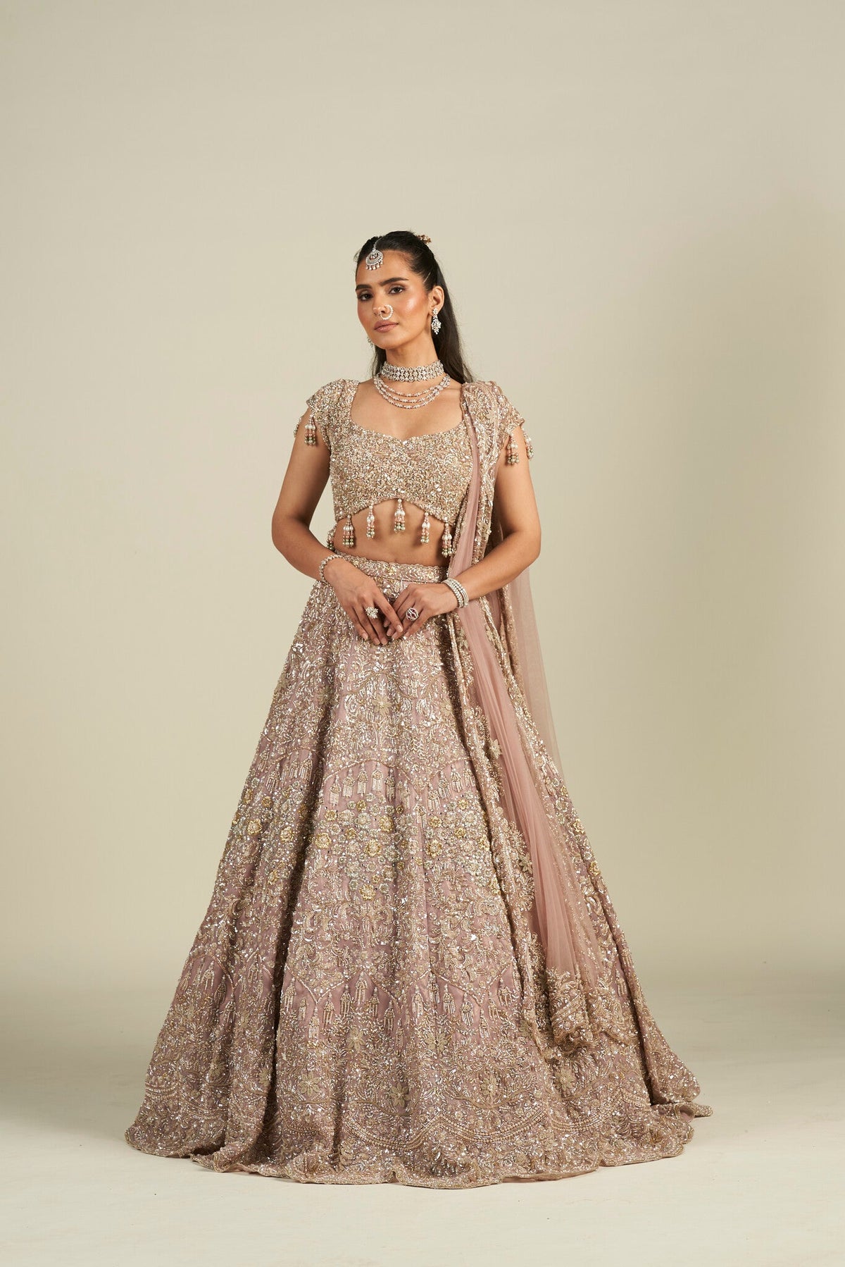 MAUVE BRIDAL LEHENGA