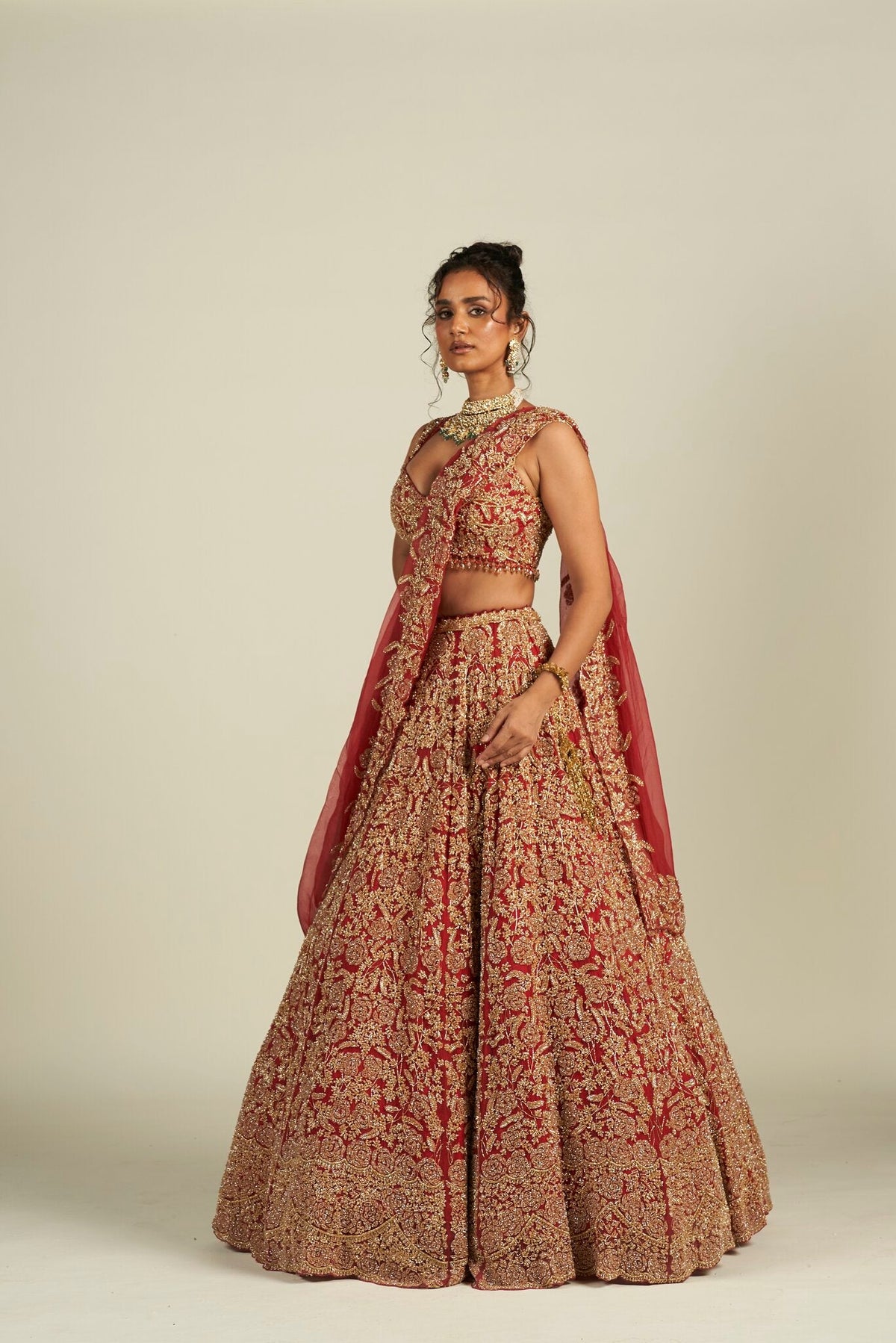 RED BRIDAL LEHENGA