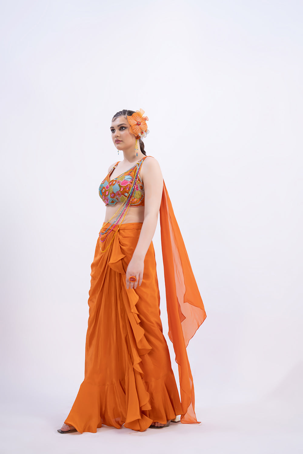 Orange saree