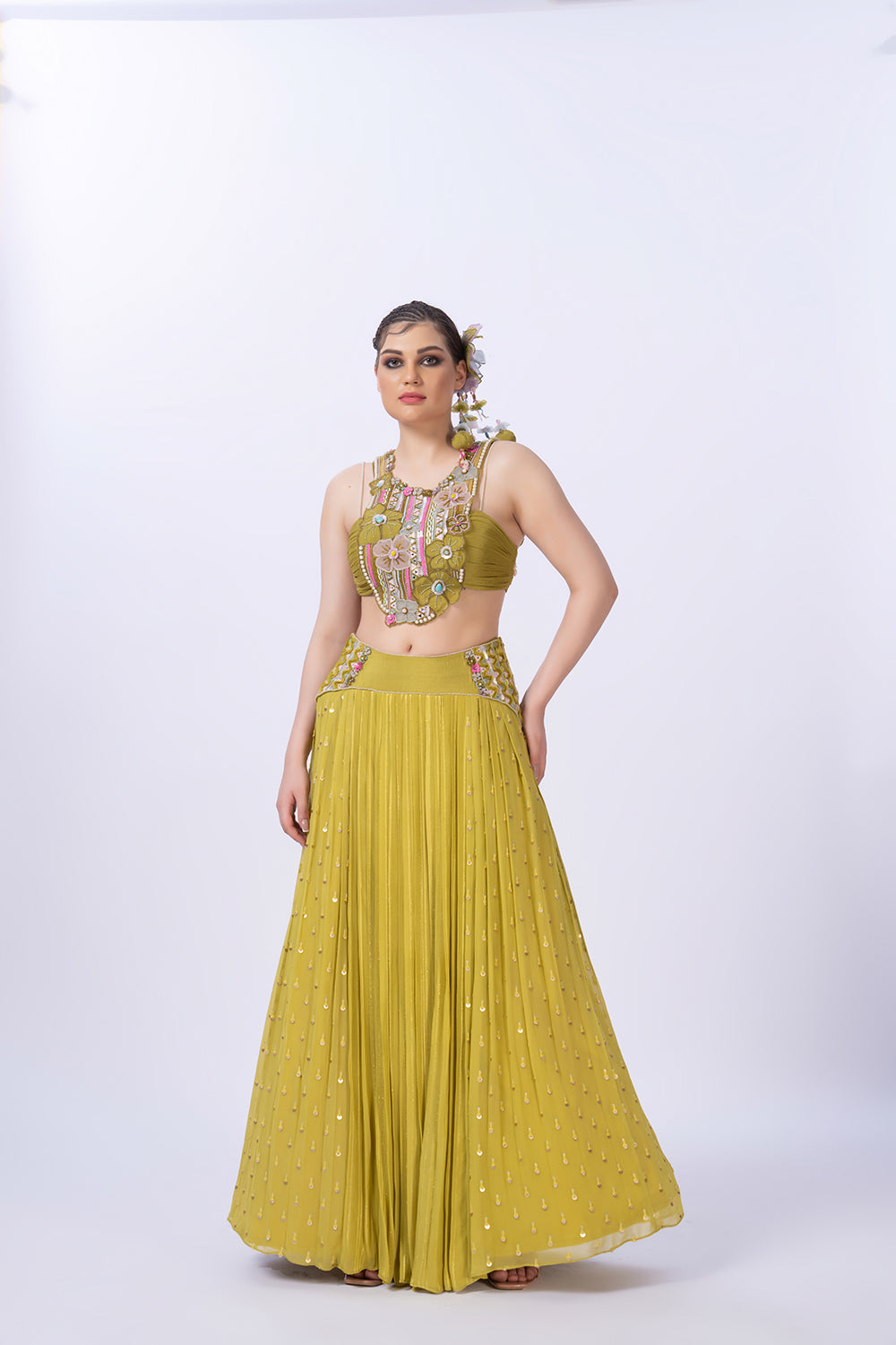 Lime Green lehenga