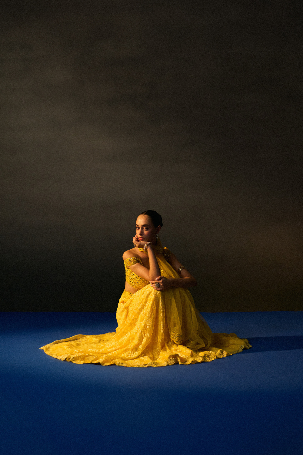 Yellow Mehendi Lehenga Set