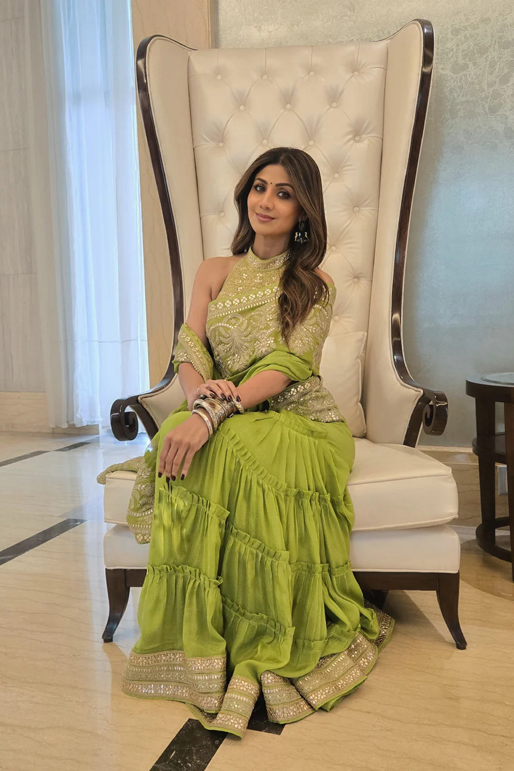 Shilpa Shetty in Naaz Saree Set