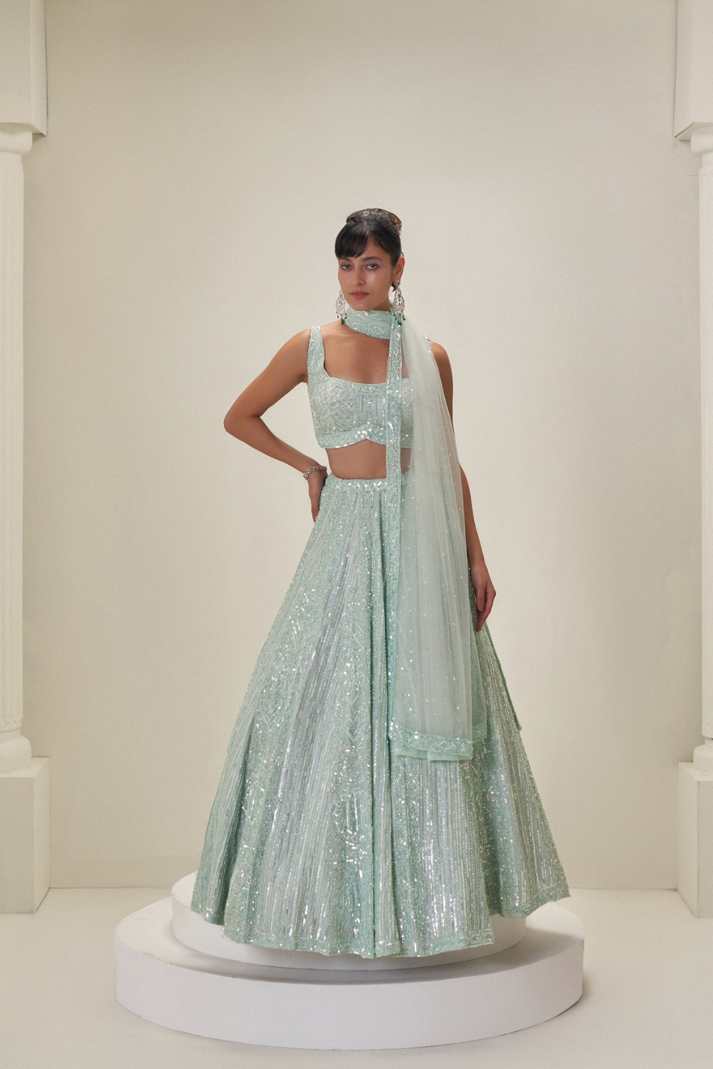Celestial Mint Lehenga Set