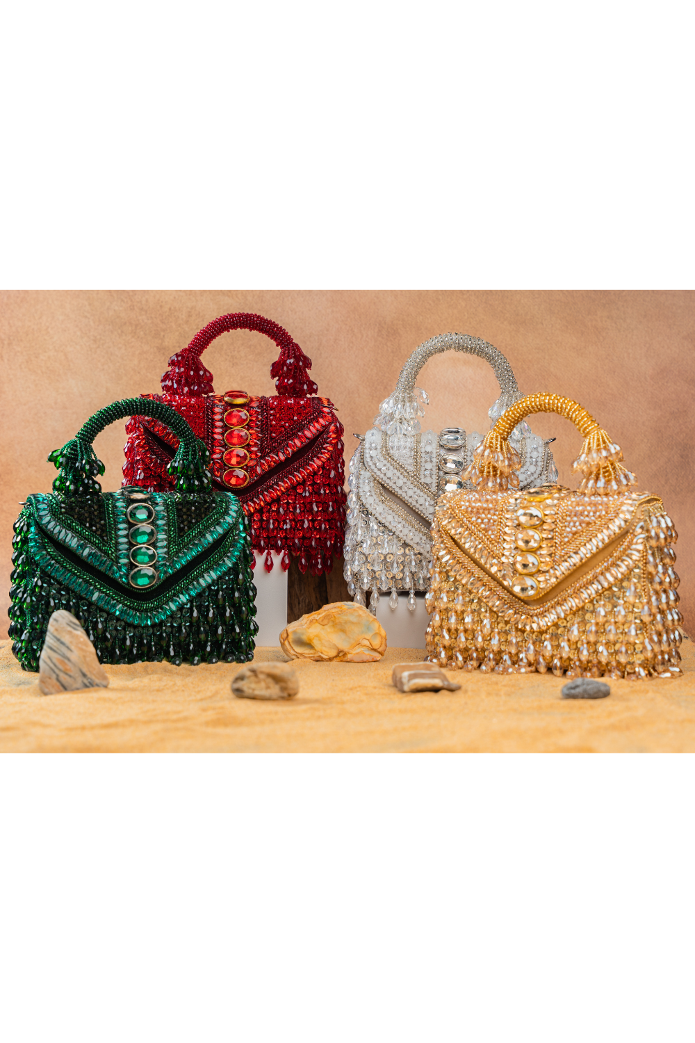 Chevron Crystal Kasse Silver