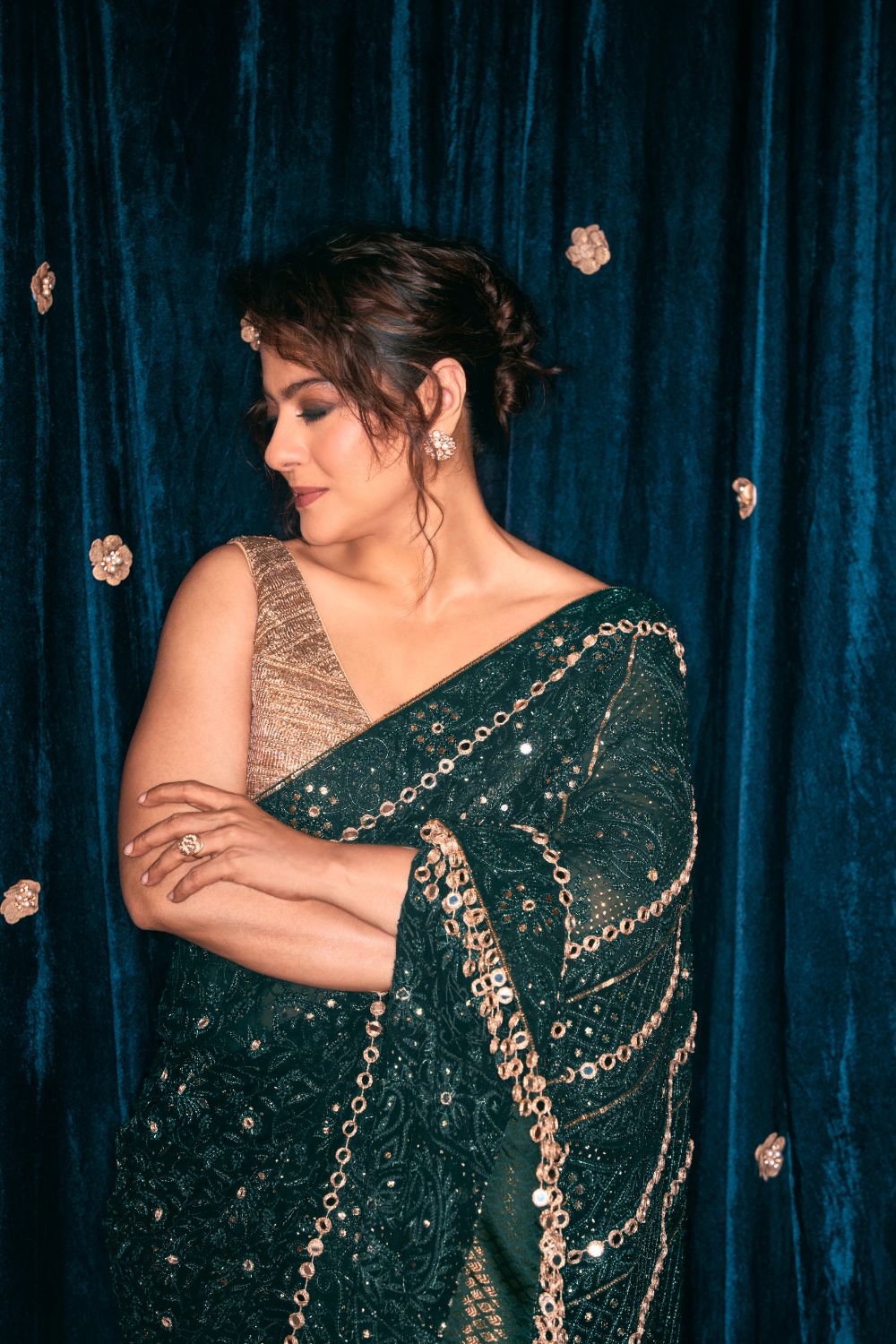 Kajol in Vanamala Saree Set