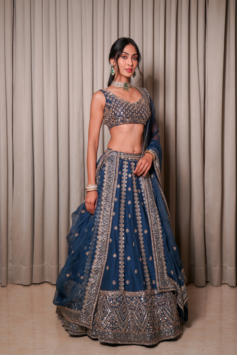 Blue Lehenga Set