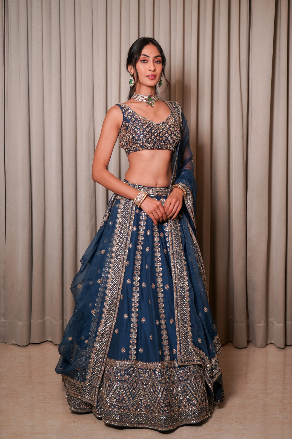 Blue Lehenga Set