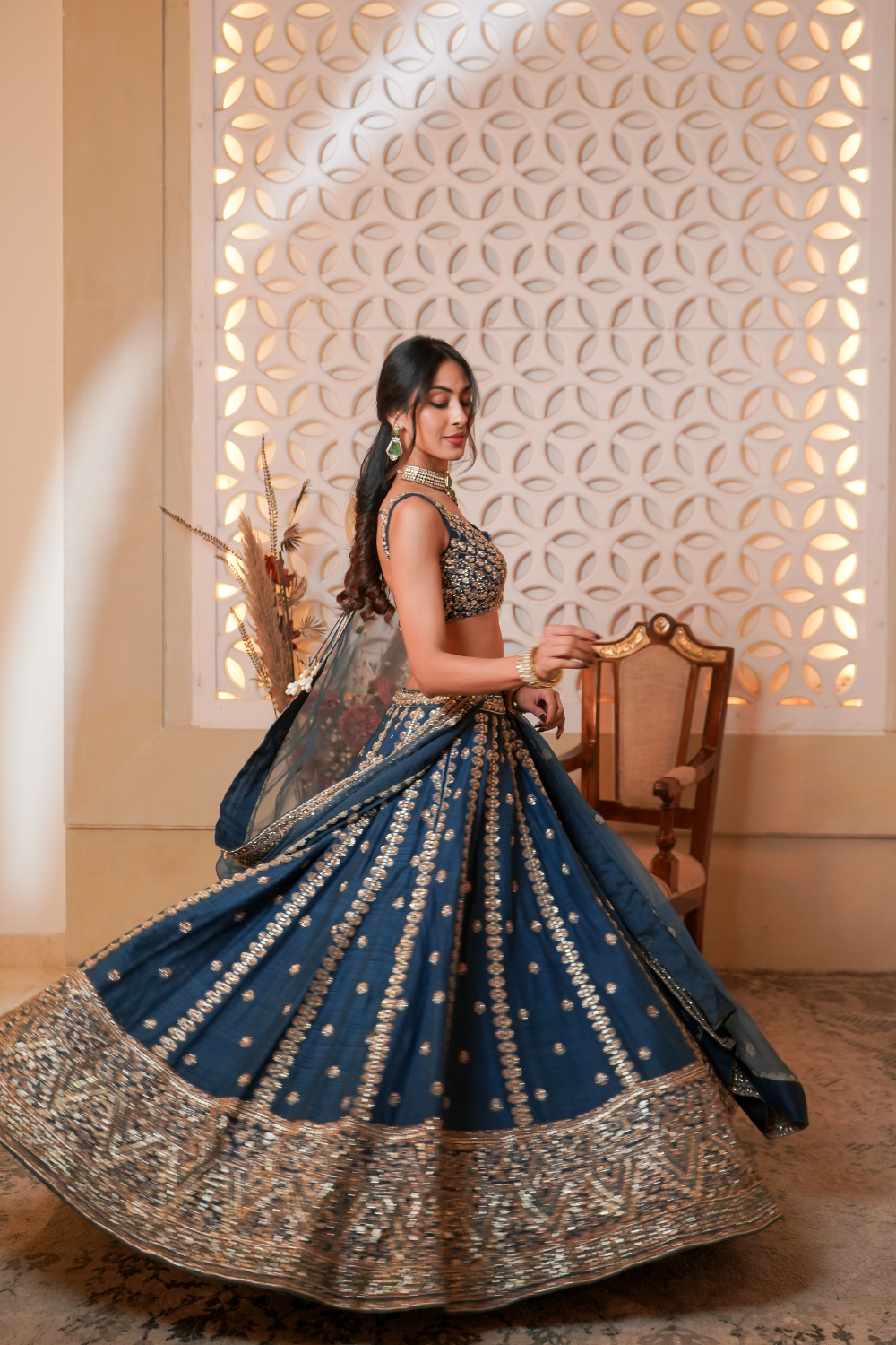 Blue Lehenga Set
