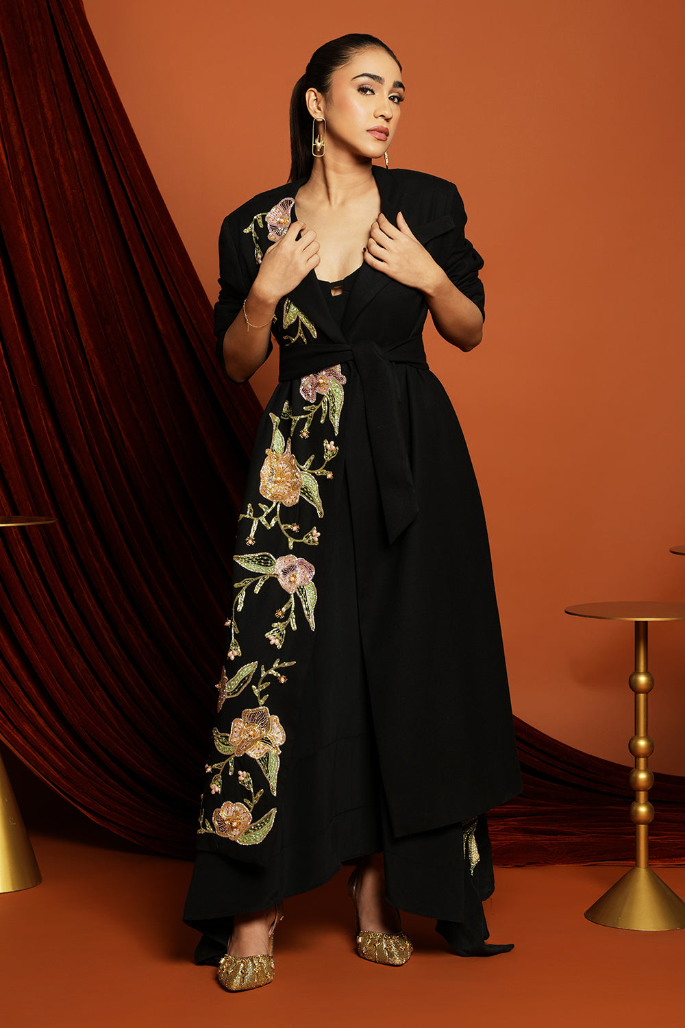 Clara - Black Woolen jacket