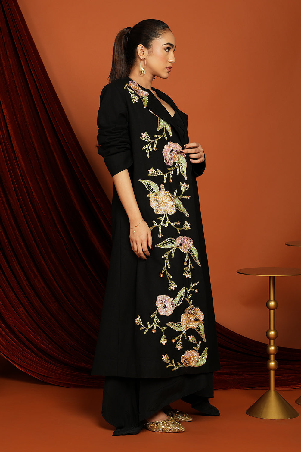 Clara - Black Woolen jacket