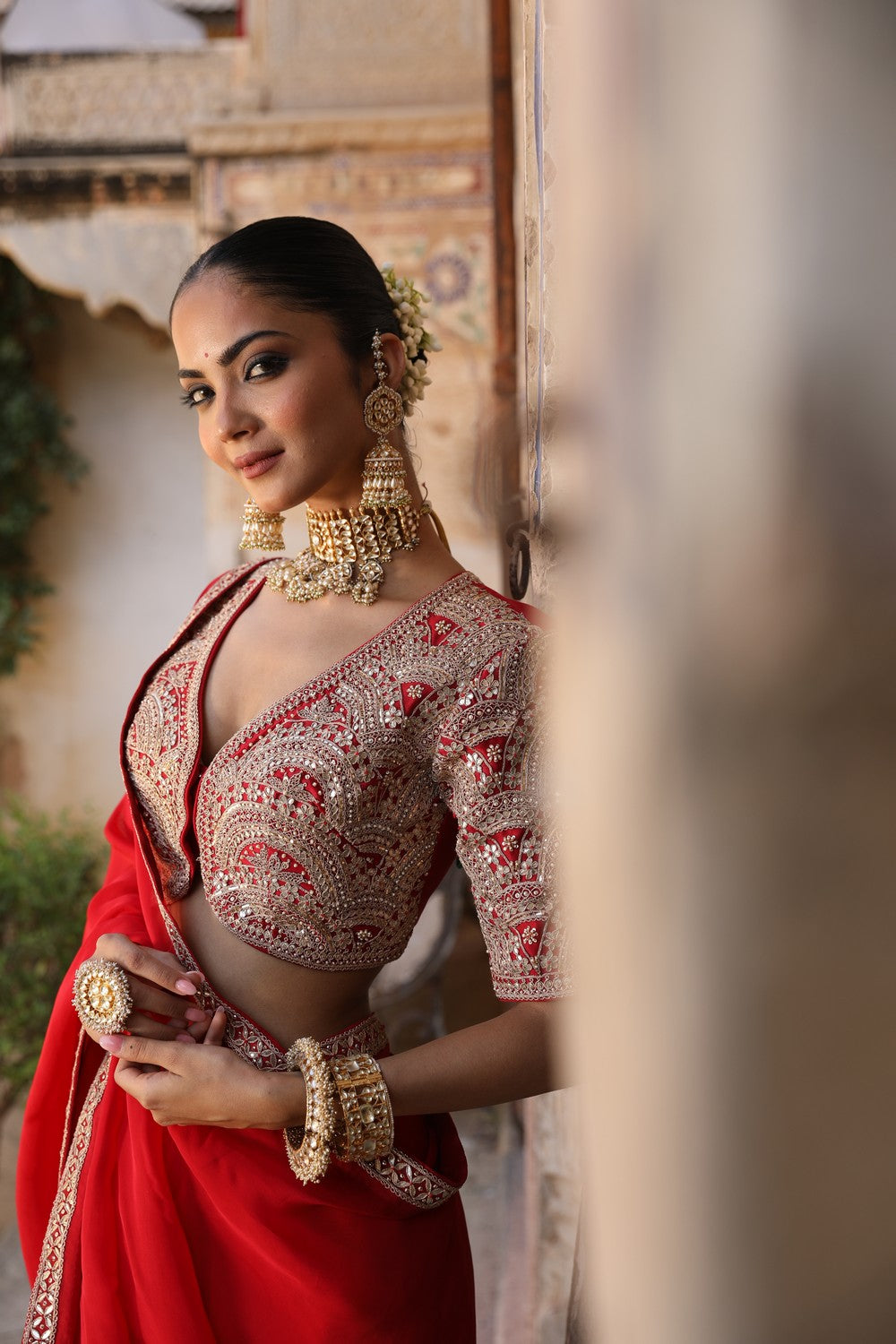 Laal Surakh Saree