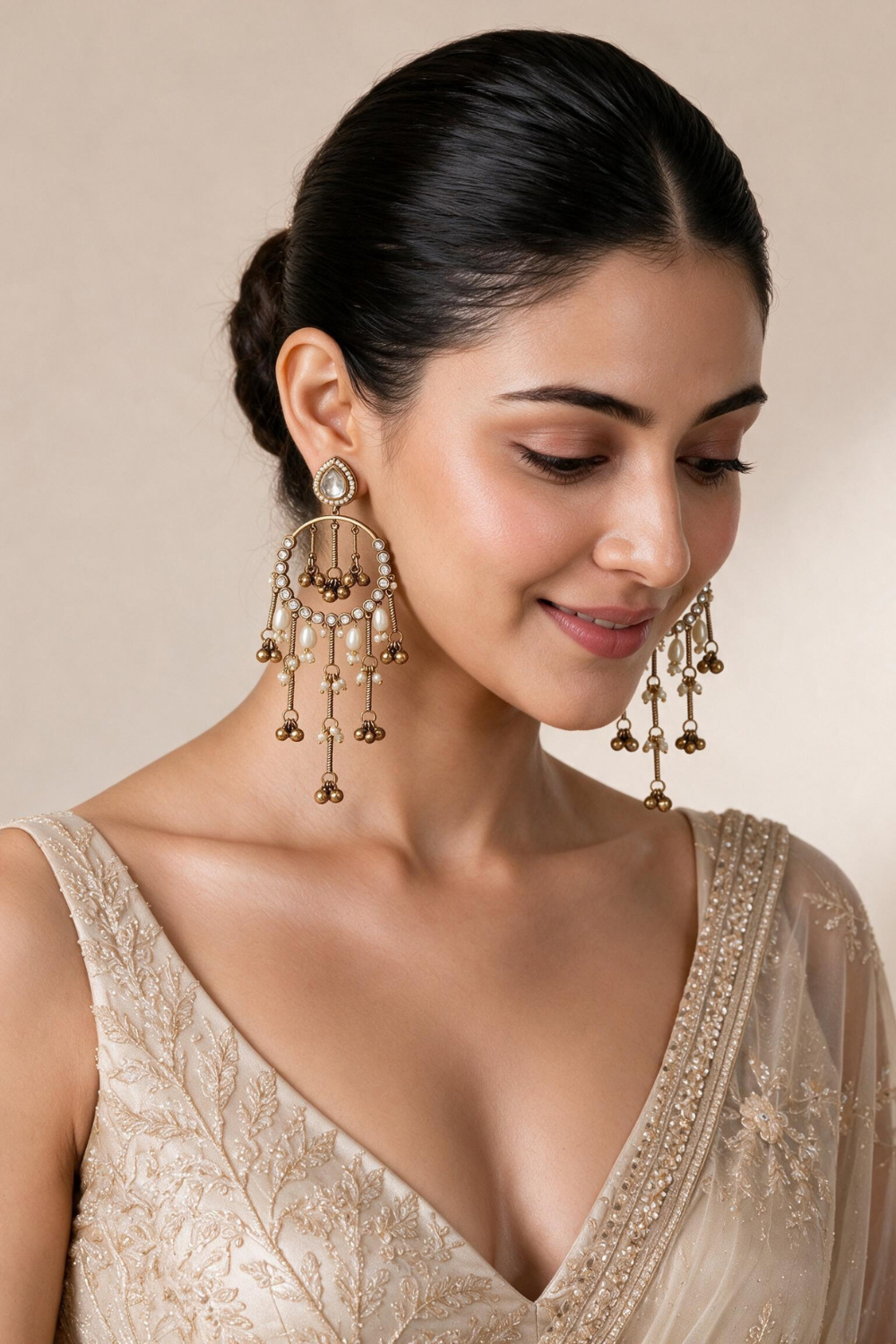 Kundan Tassel Earrings