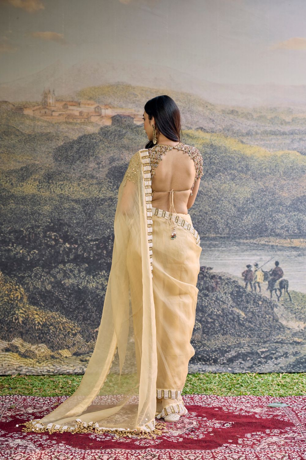 Kahani Jadau Organza Saree Set