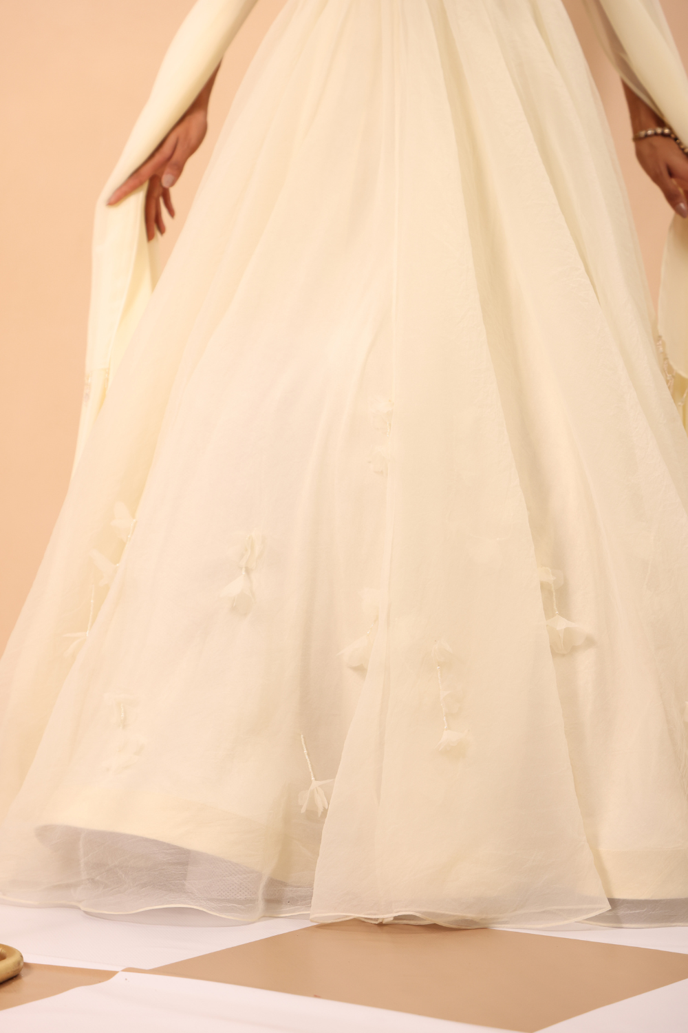 Hand Embroidered Blouse with Lehenga and Dupatta