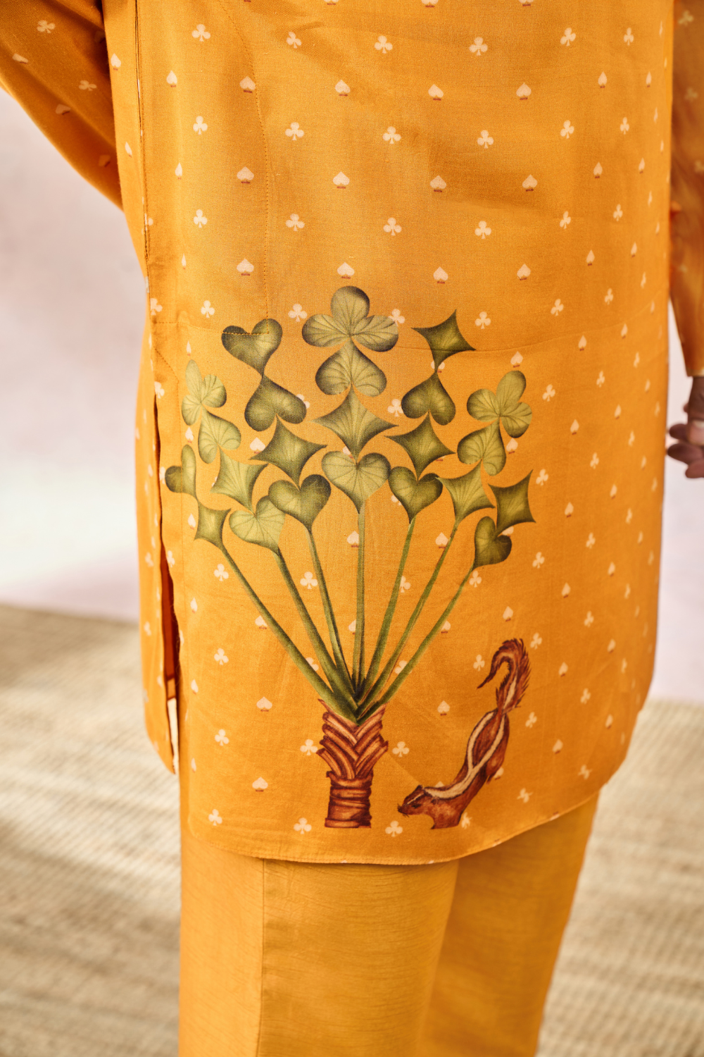 YELLOW SPADE BLOSSOM KURTA