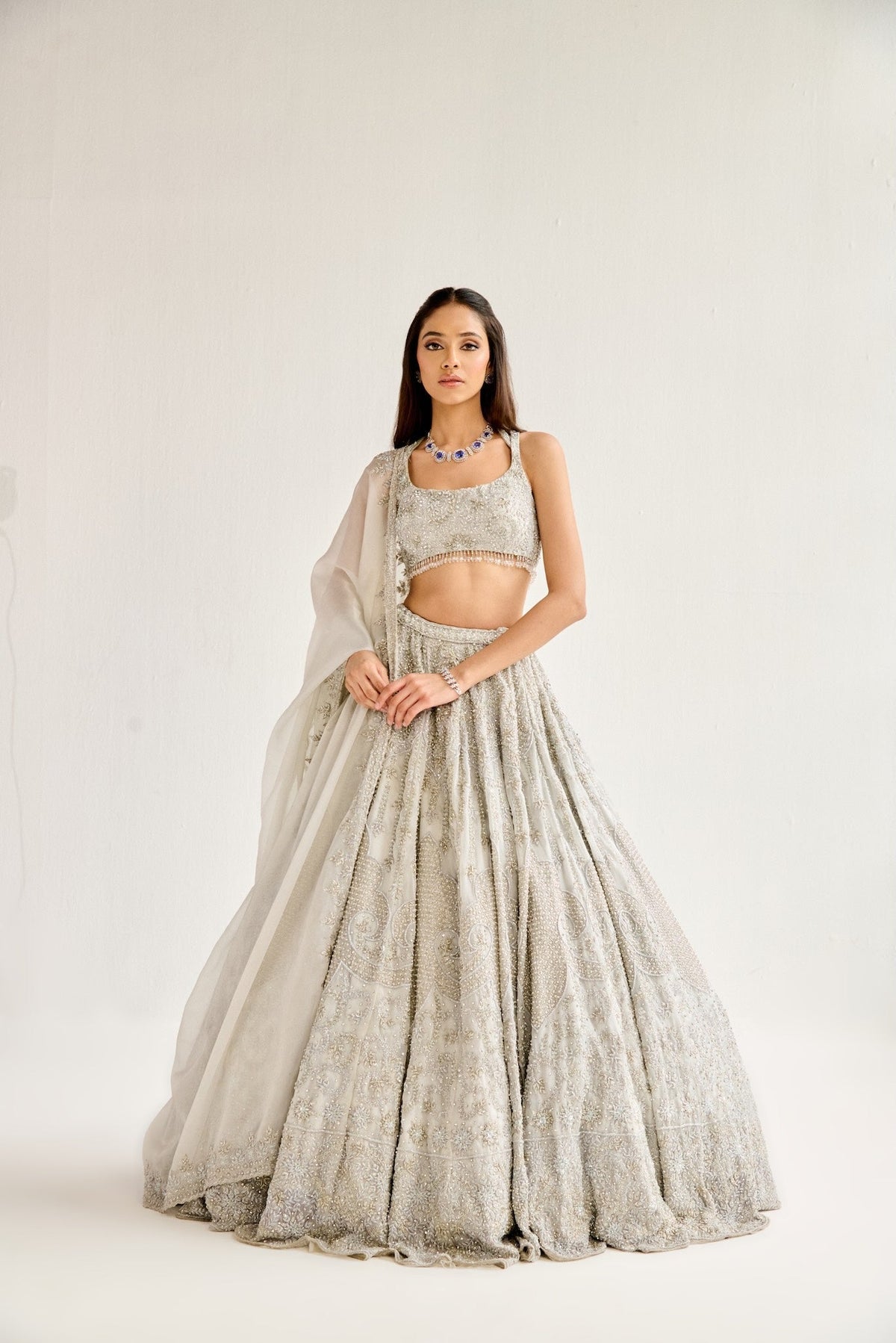 FIRDAUS POWDER BLUE LEHENGA