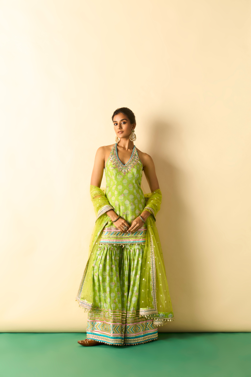Dwisha Halter Sharara Set