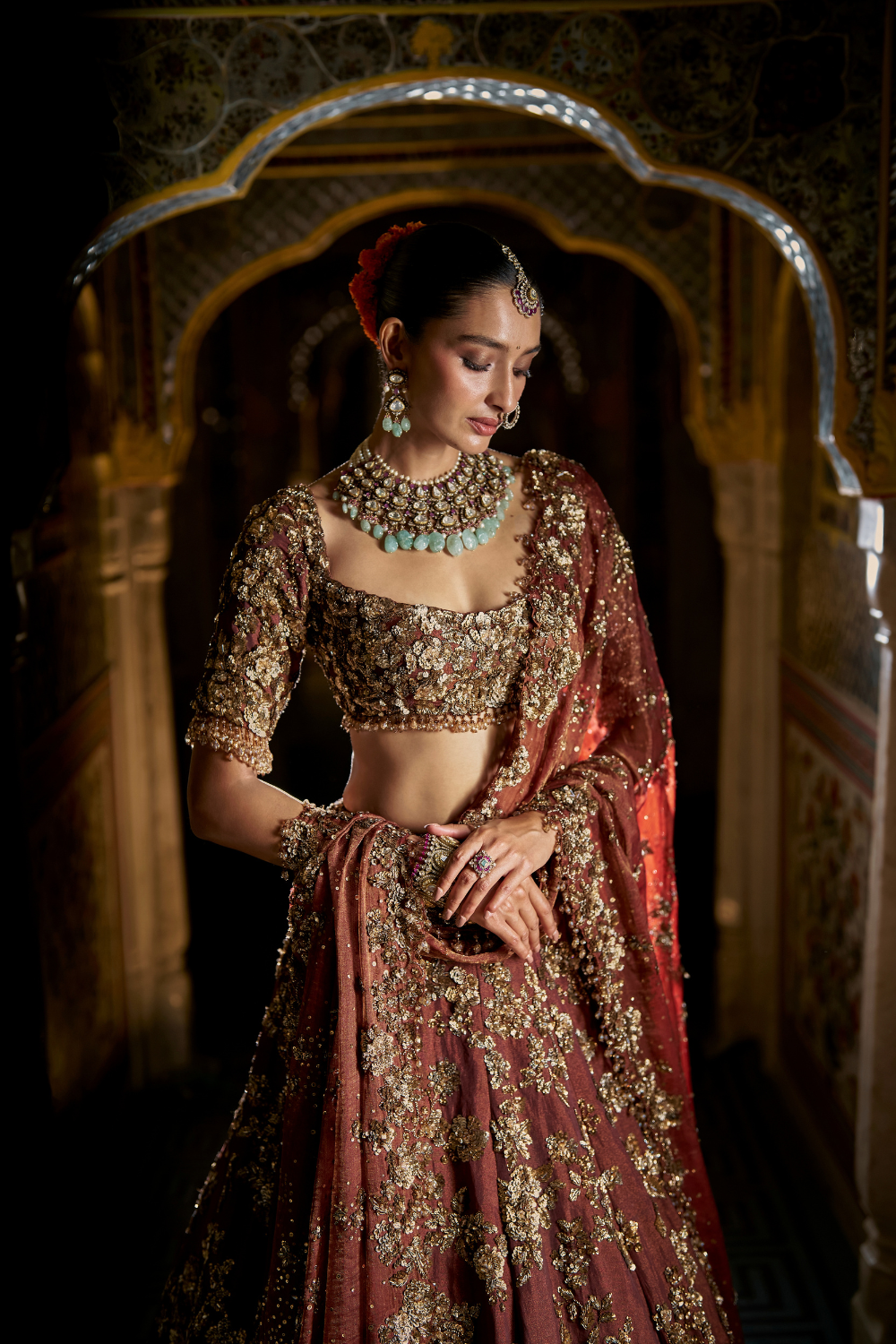 Bronze Gold Lehenga Set