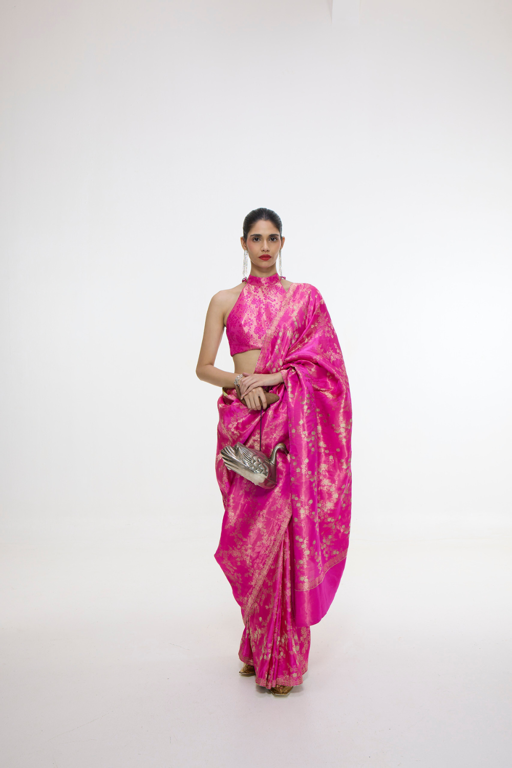Handwoven Deep Pink Saree
