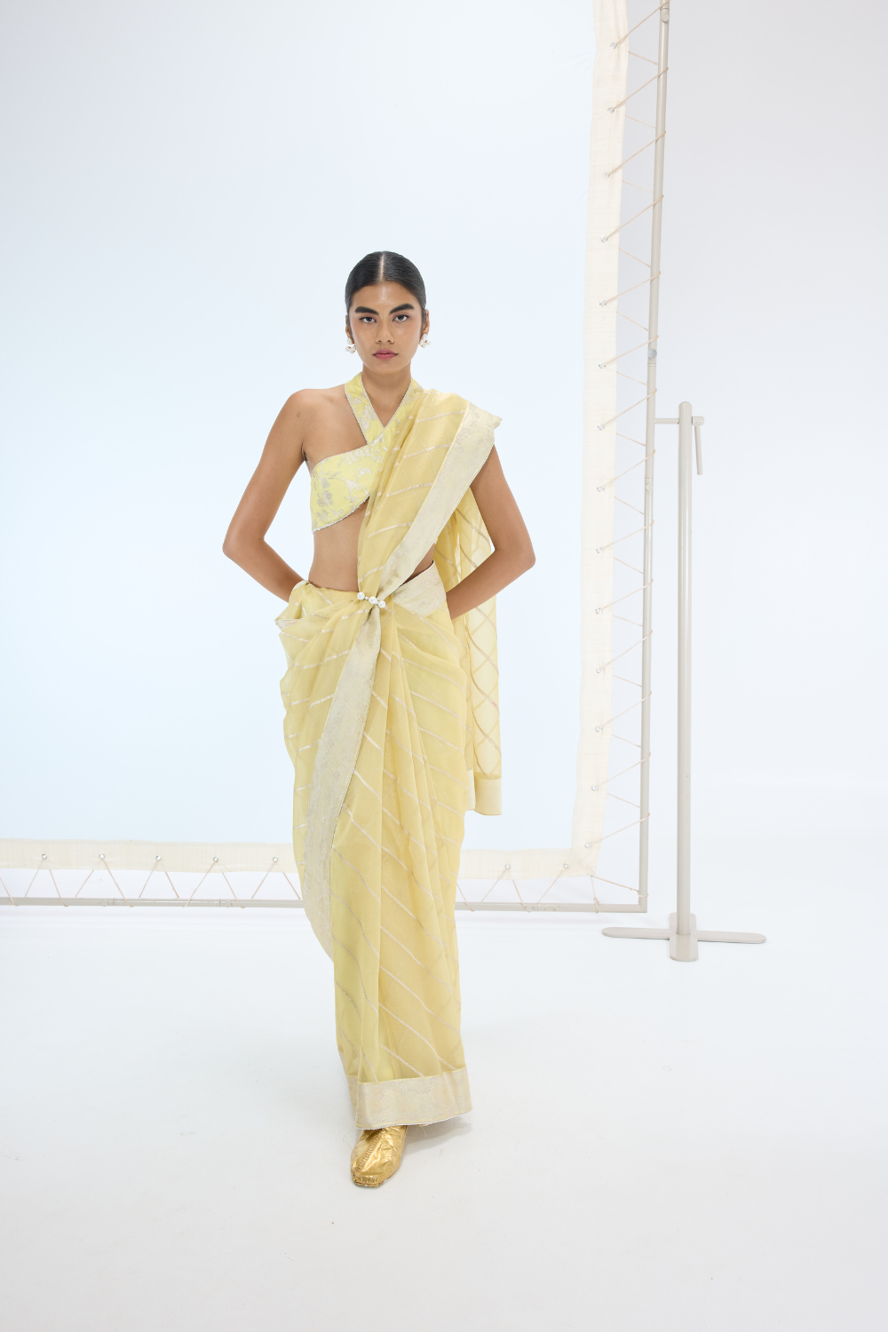 The Ivy Saree in Lemon
