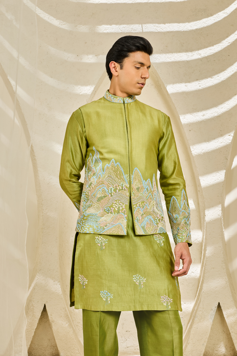 Green Alpine Waistcoat Set