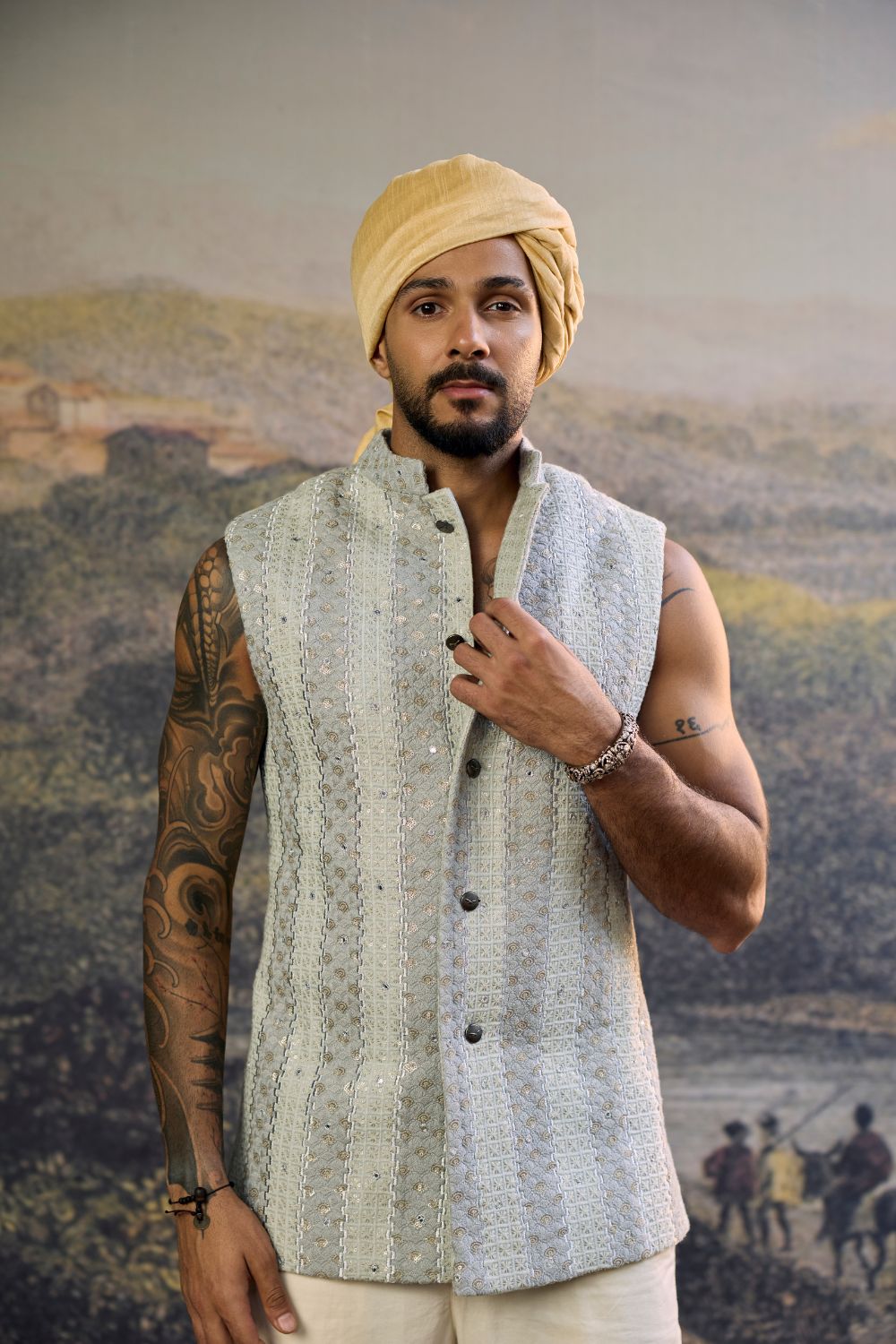 Zoravar Chikankari Bundi Set-A
