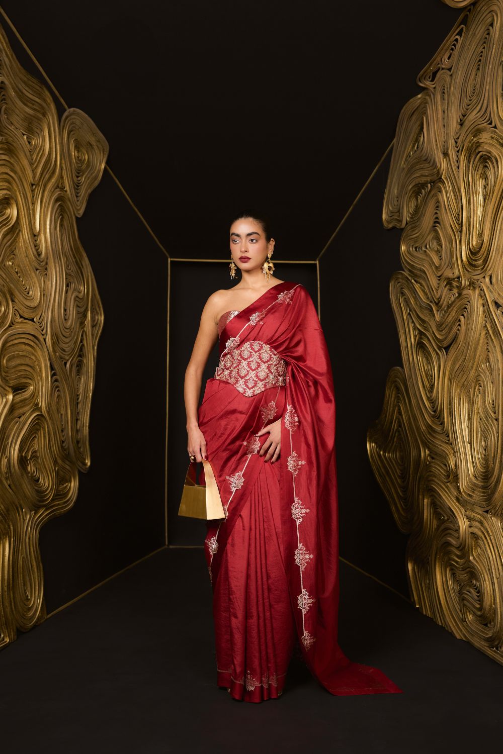 Siren Saree in Red