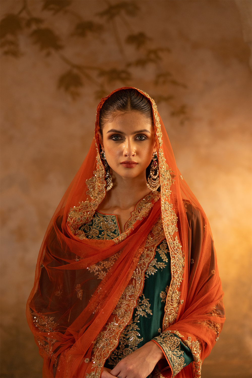 Bottle Green Silk Suit Set