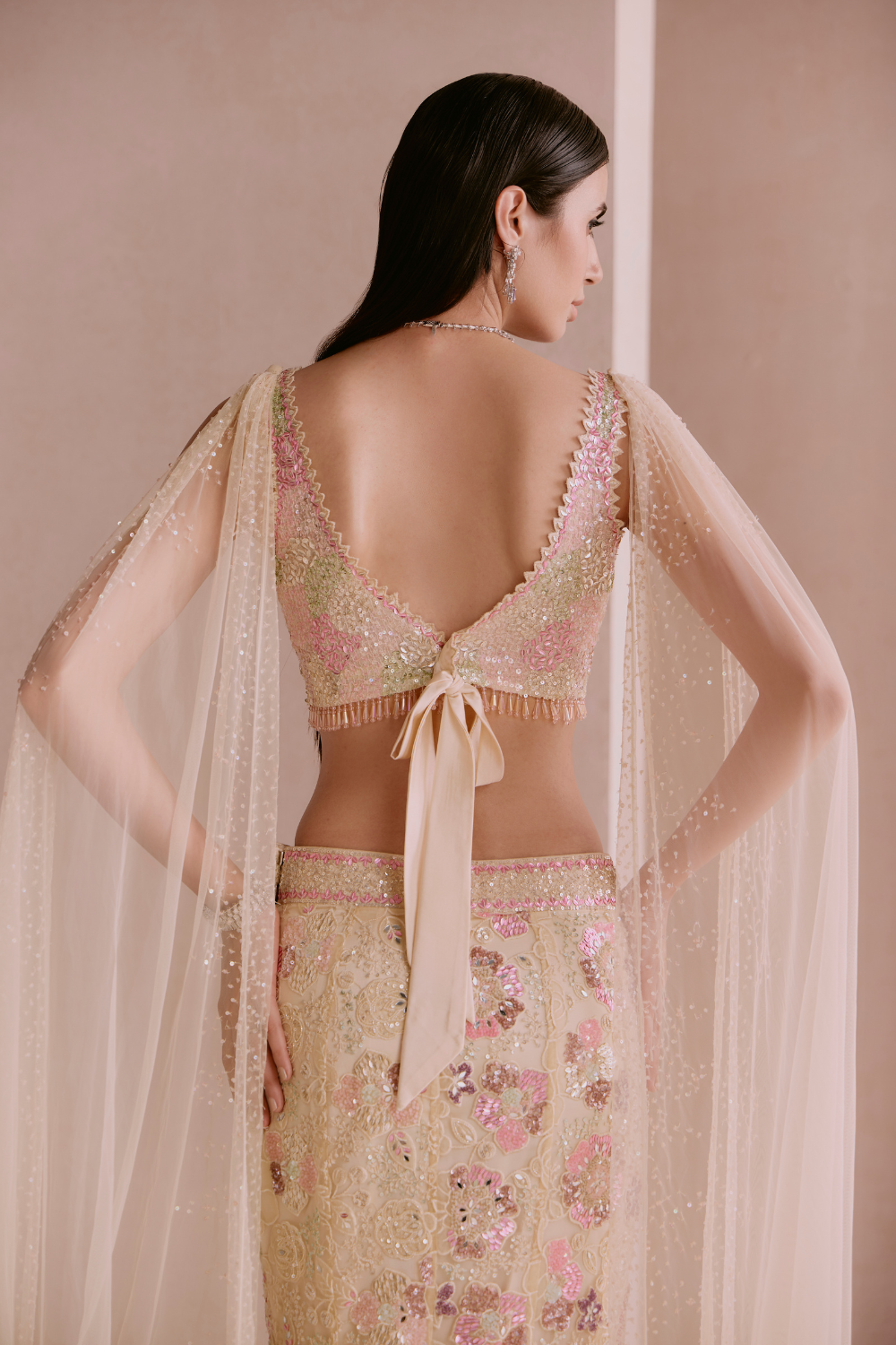 Ivory Fishcut Lehenga Set