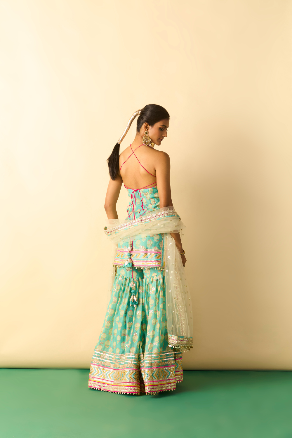 Dwisha Halter Sharara Set