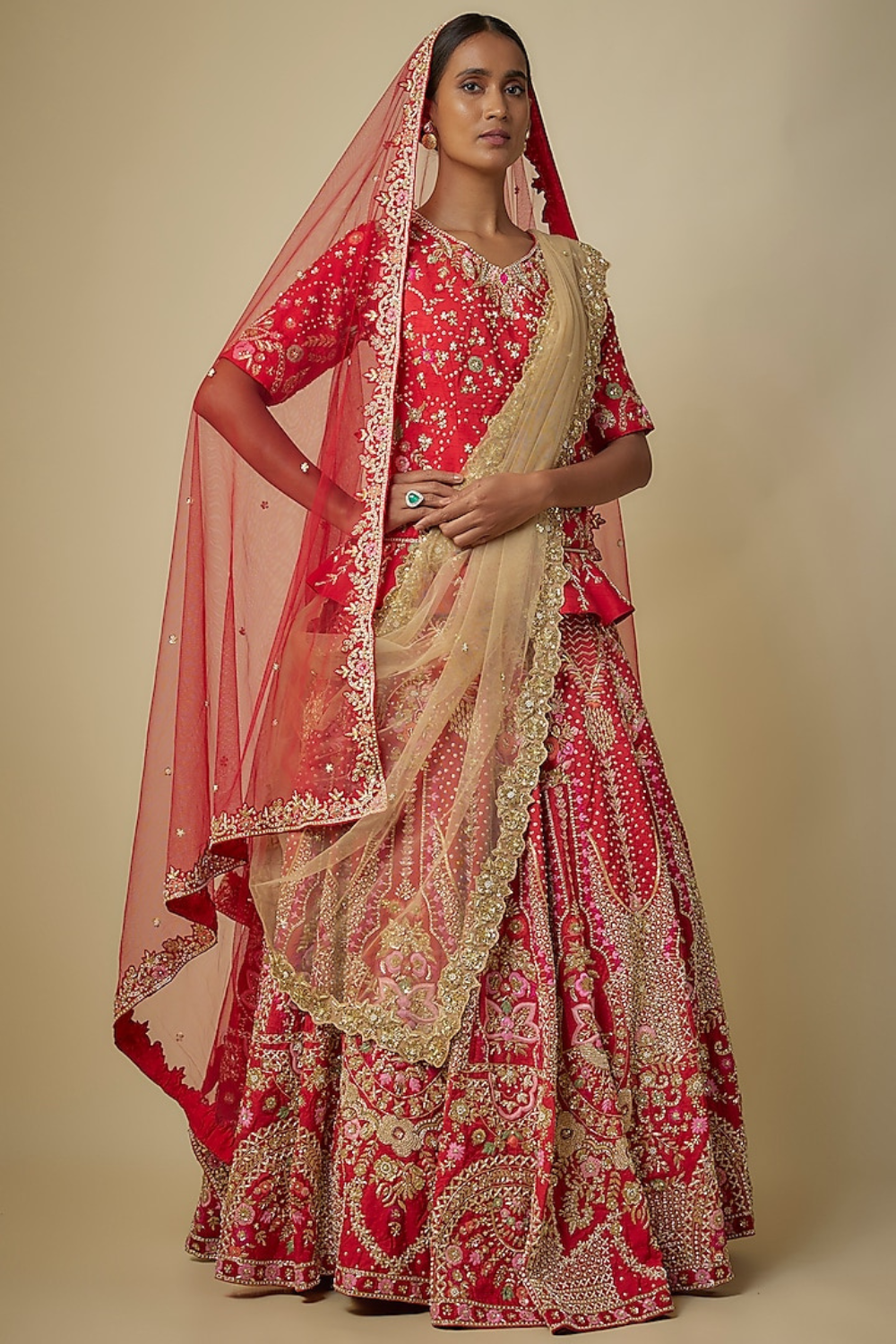 RED BRIDAL LEHENGA SET