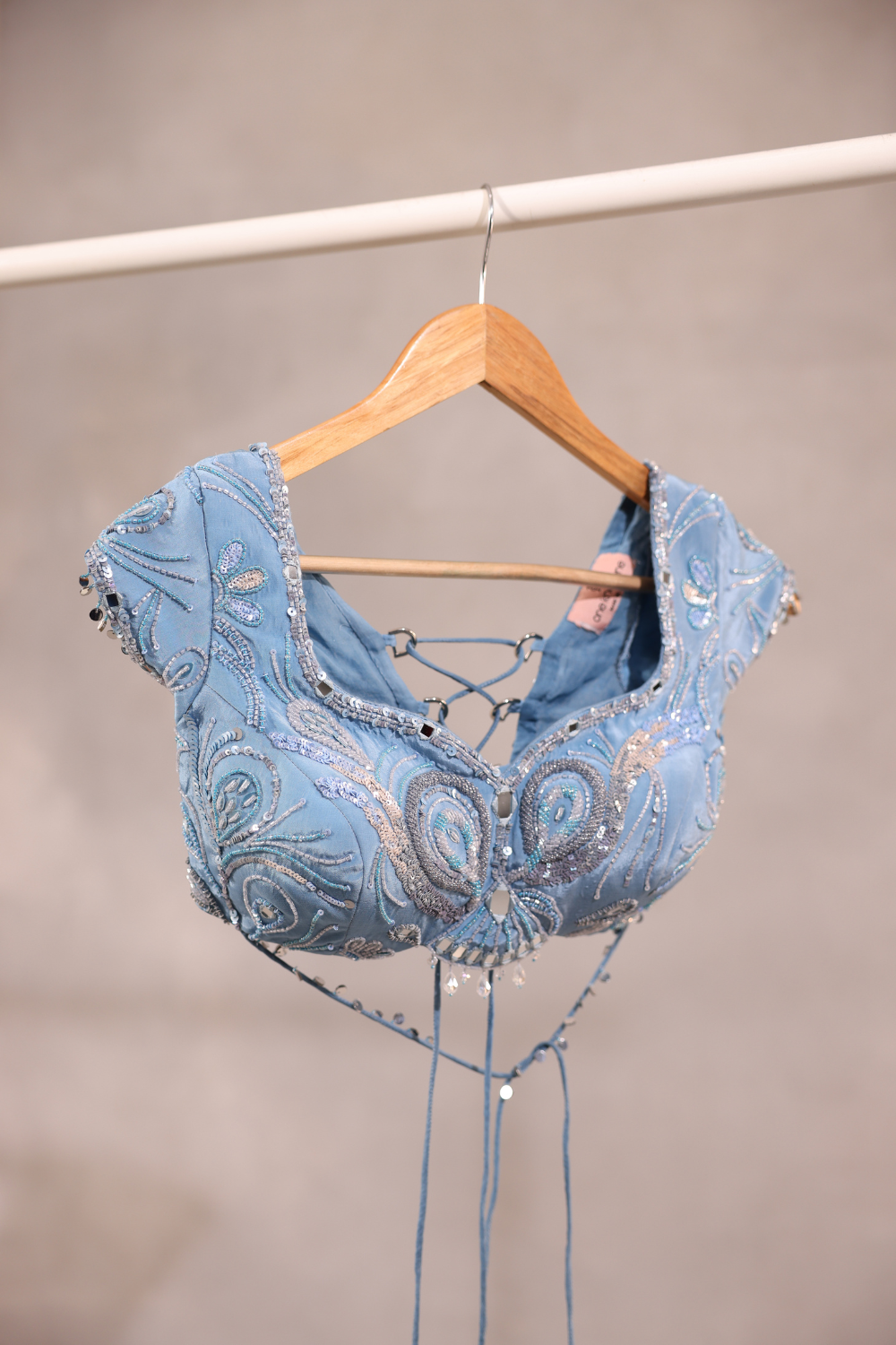 Blue Embroidered Lehenga