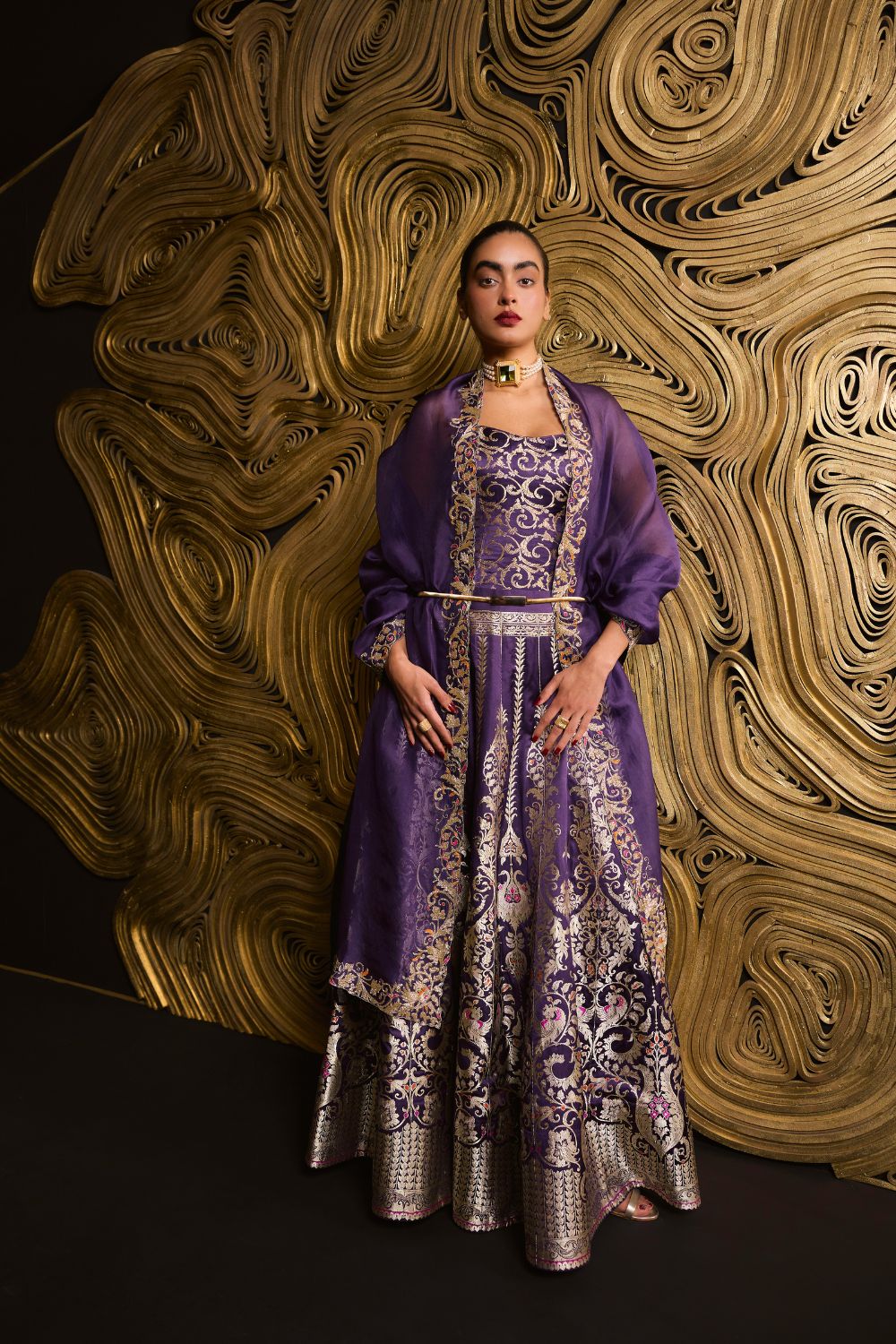 The Forever Mine Lehenga in Purple
