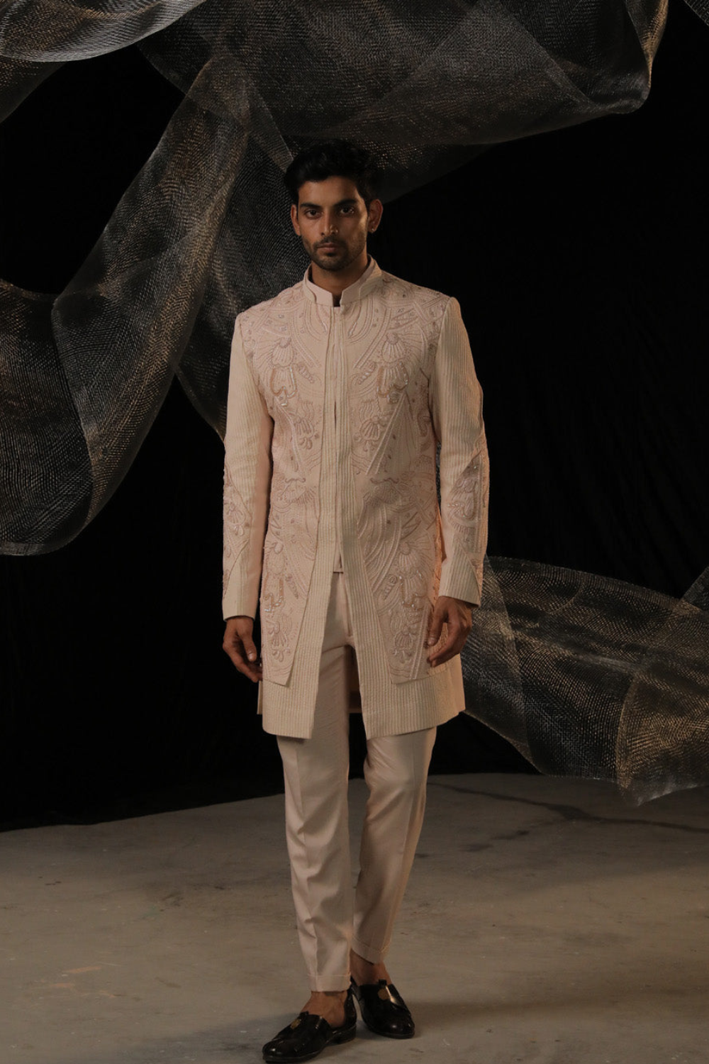 Indowestern With Ai Designed Bead And Resam Work