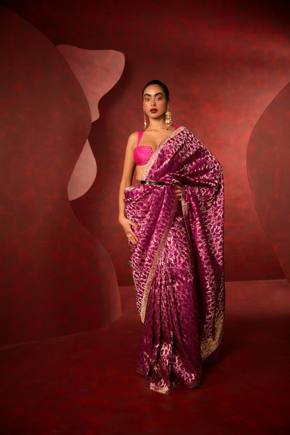 True Love Saree in Purple