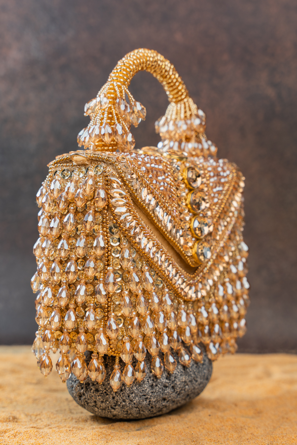 Chevron Crystal Kasse Gold
