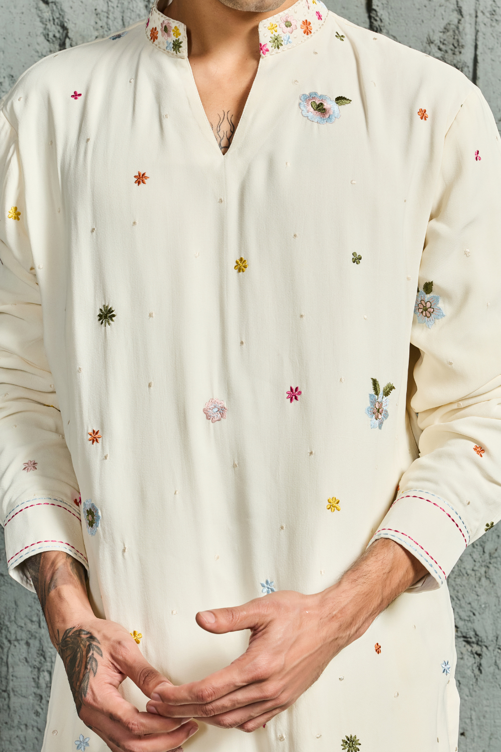 Ivory Bloom Jacket Set