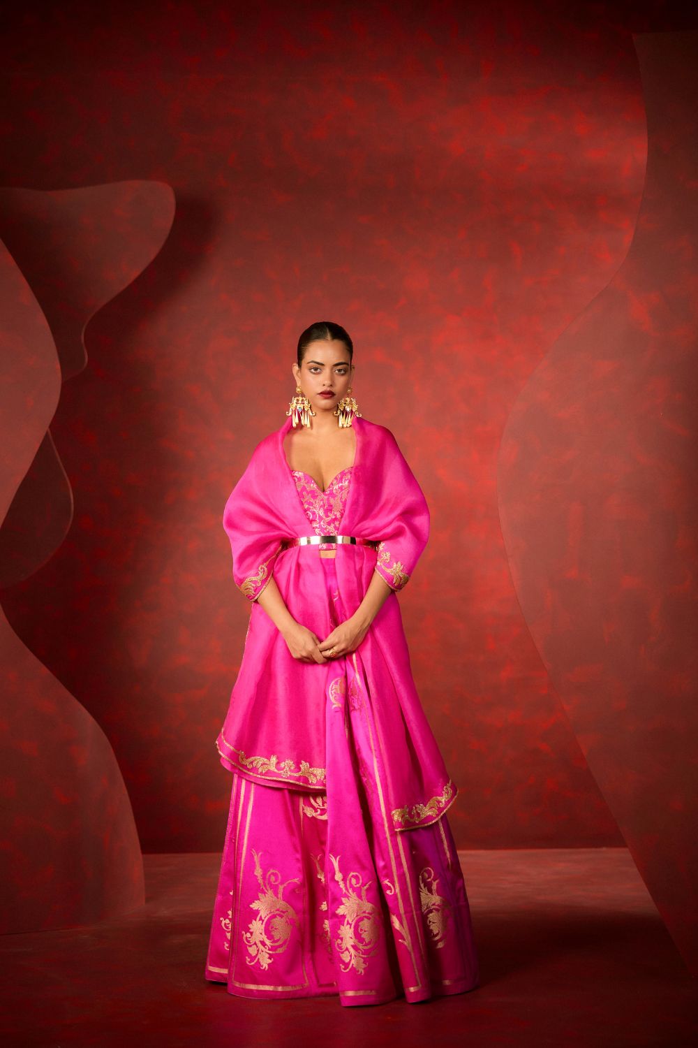 The Vixen Lehenga in Pink
