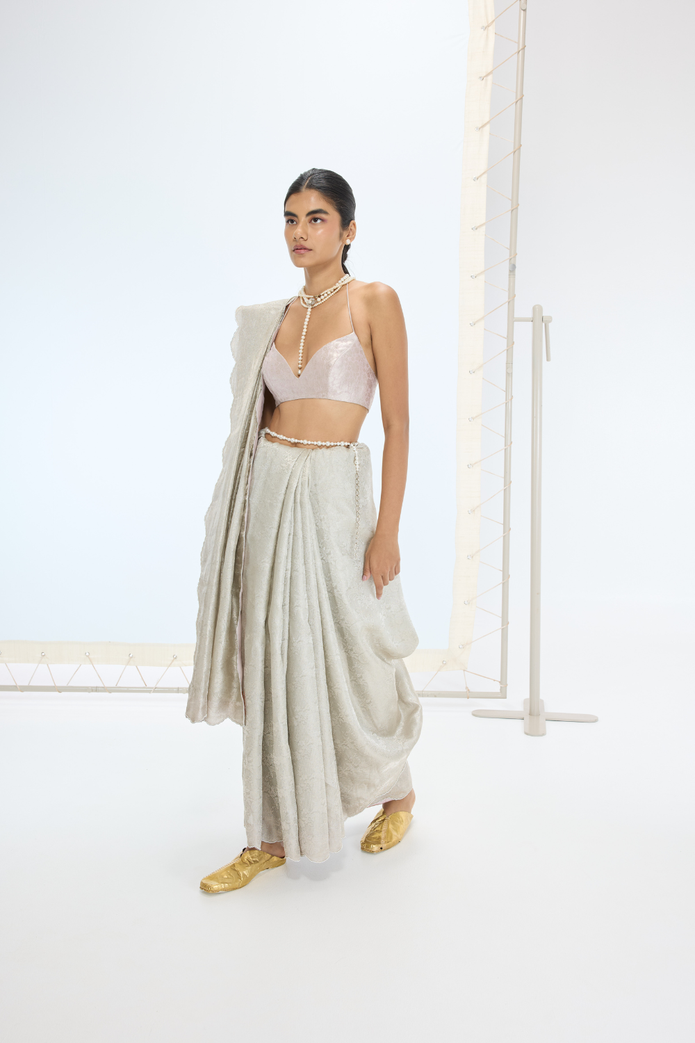 The Jenna Saree in  Mauve