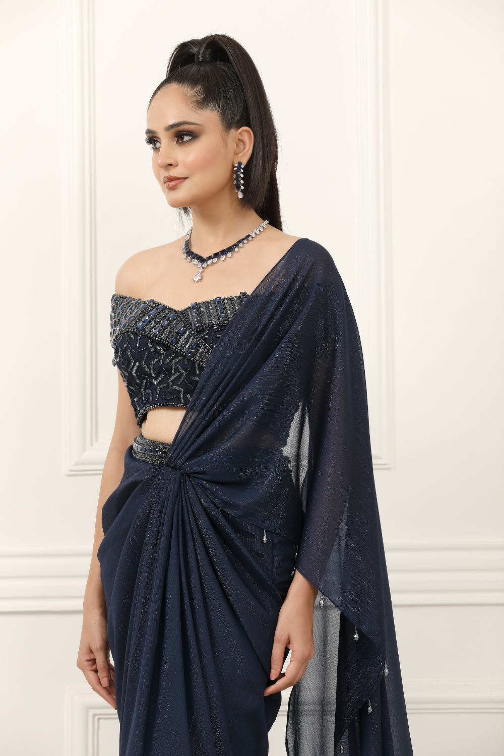 Starlight Symphony Drape Saree