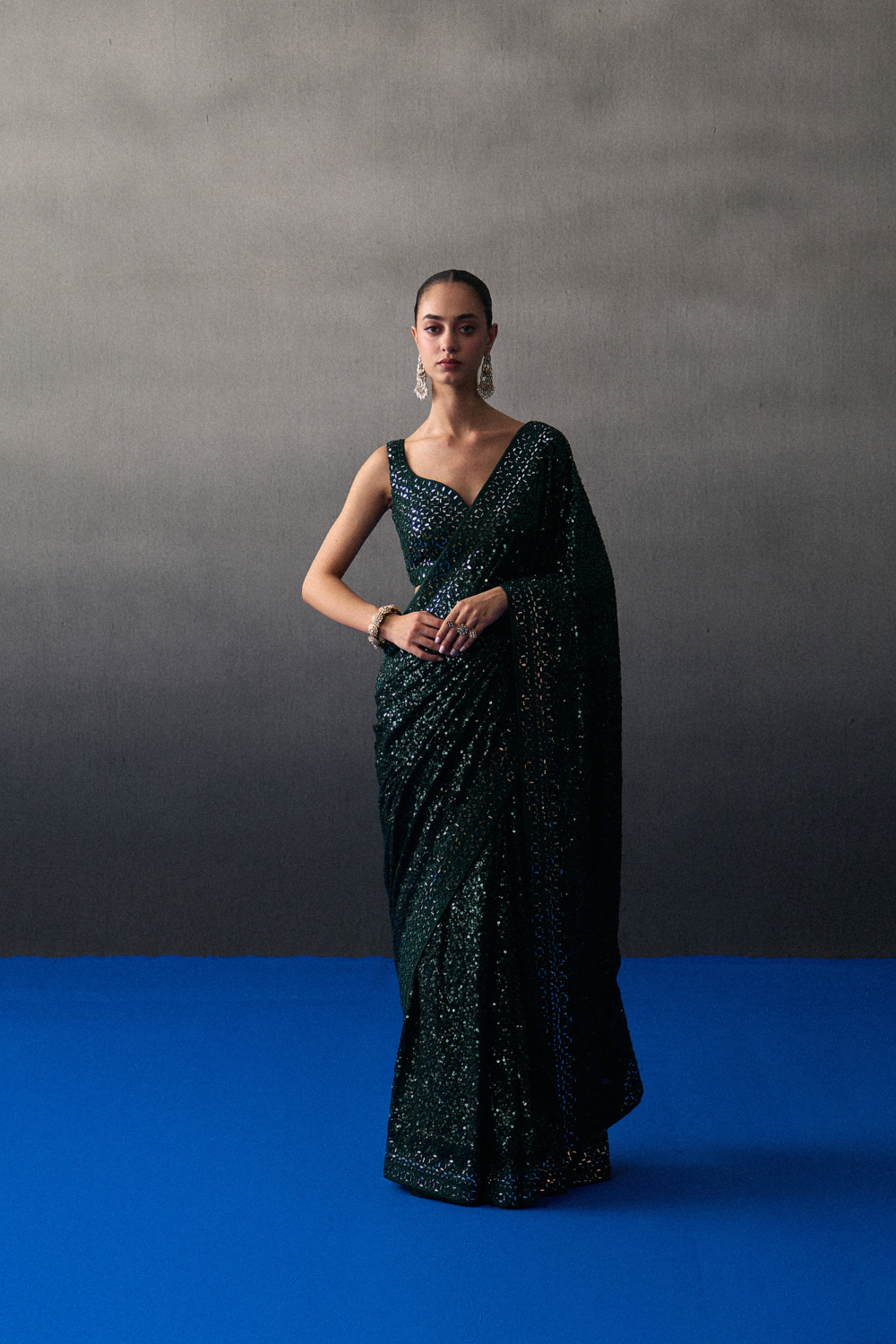 Green Sangeet Saree