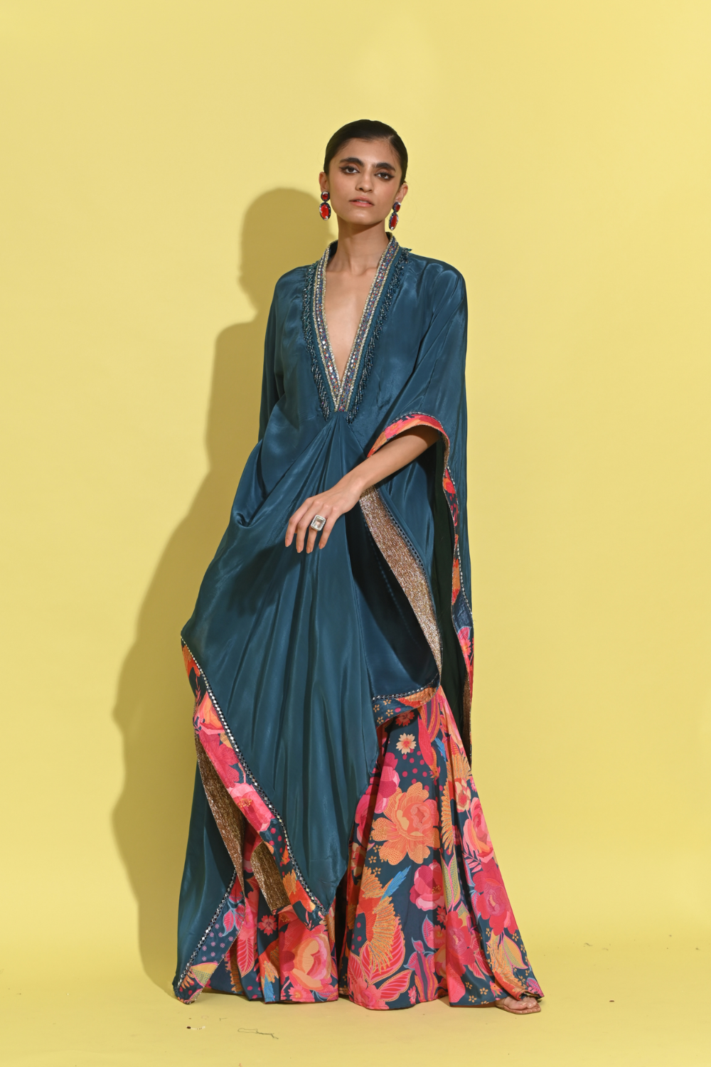 Teal Kaftan Set