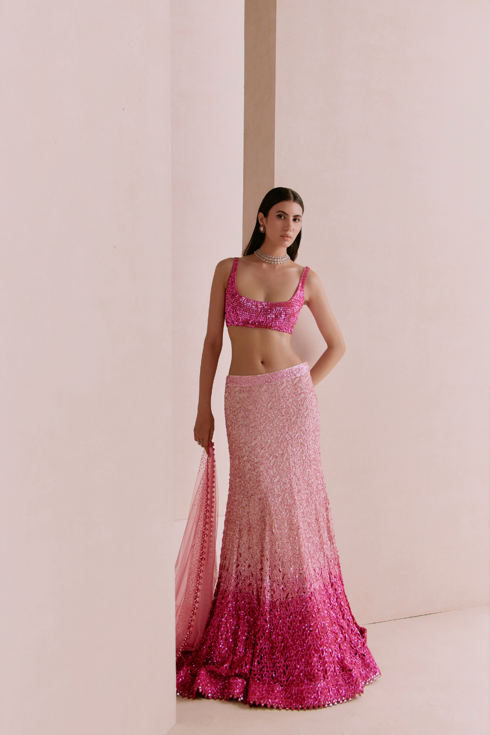 Pink Ombre Cutwork Fishcut Set